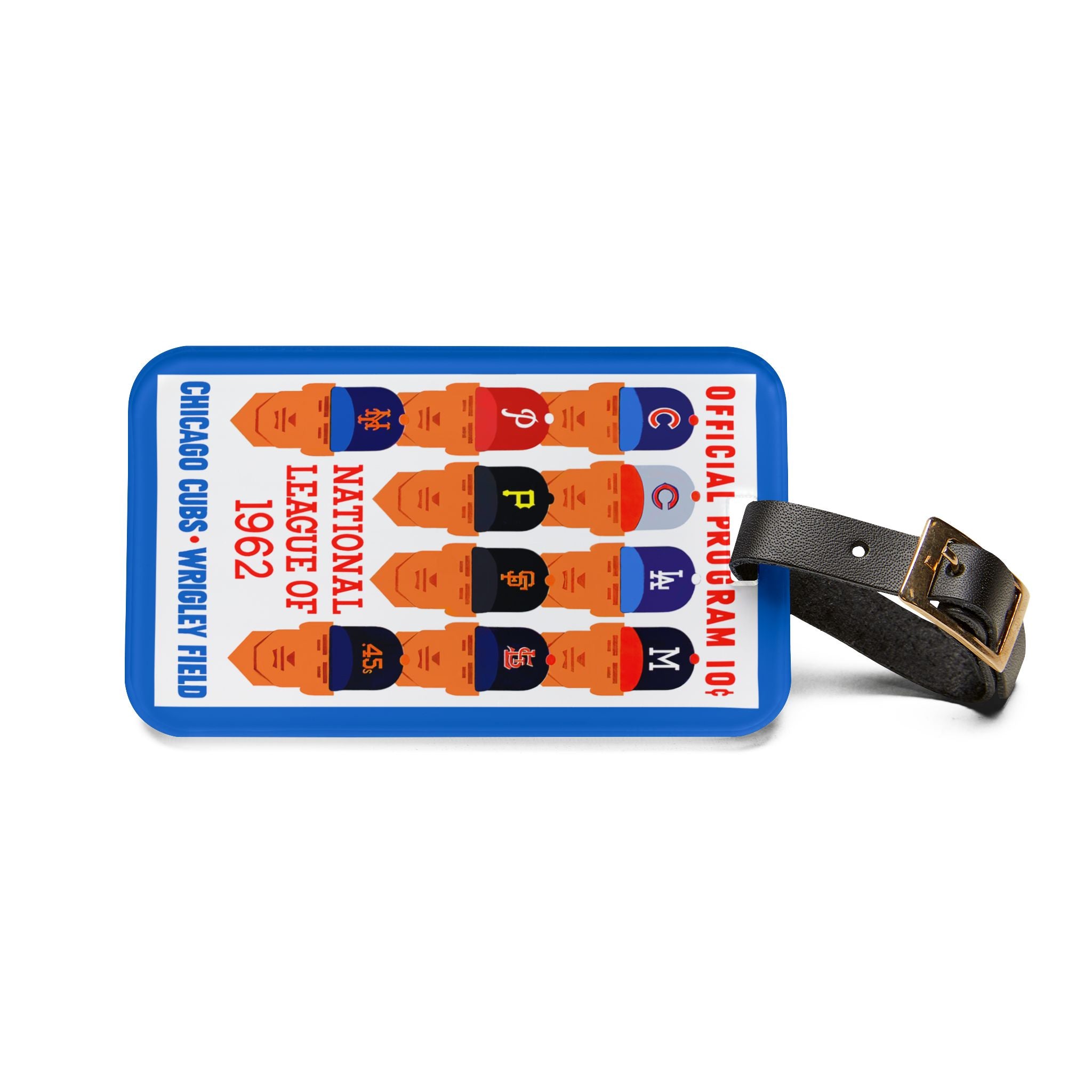 1962 Baseball National League Luggage Tag | Vintage Sports Travel Accessory