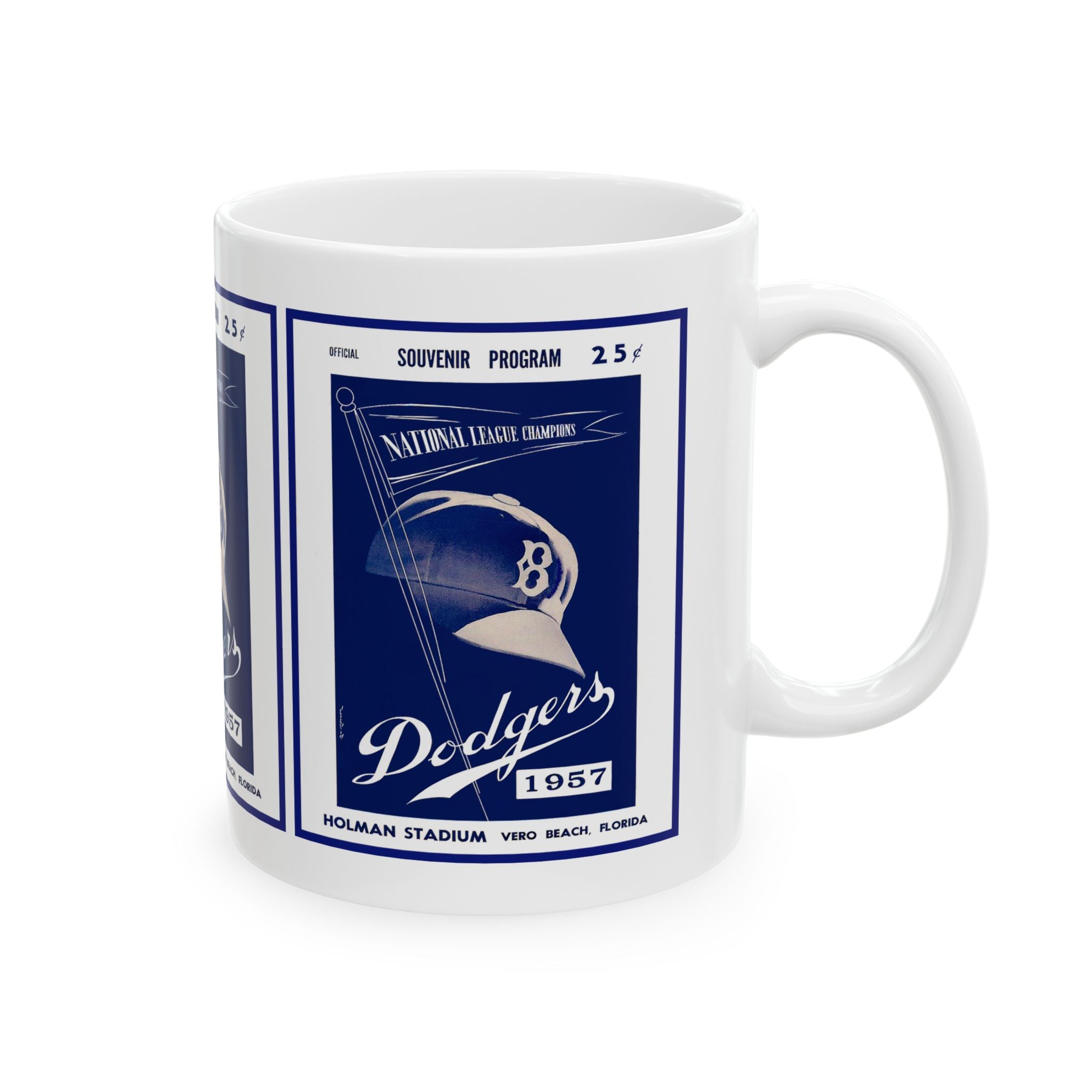 Vintage Baseball Spring Training 1957 Brooklyn Dodgers Ceramic Mug, Sports Fan Gift, Baseball Collectible, Baseball Memorabilia, Sports