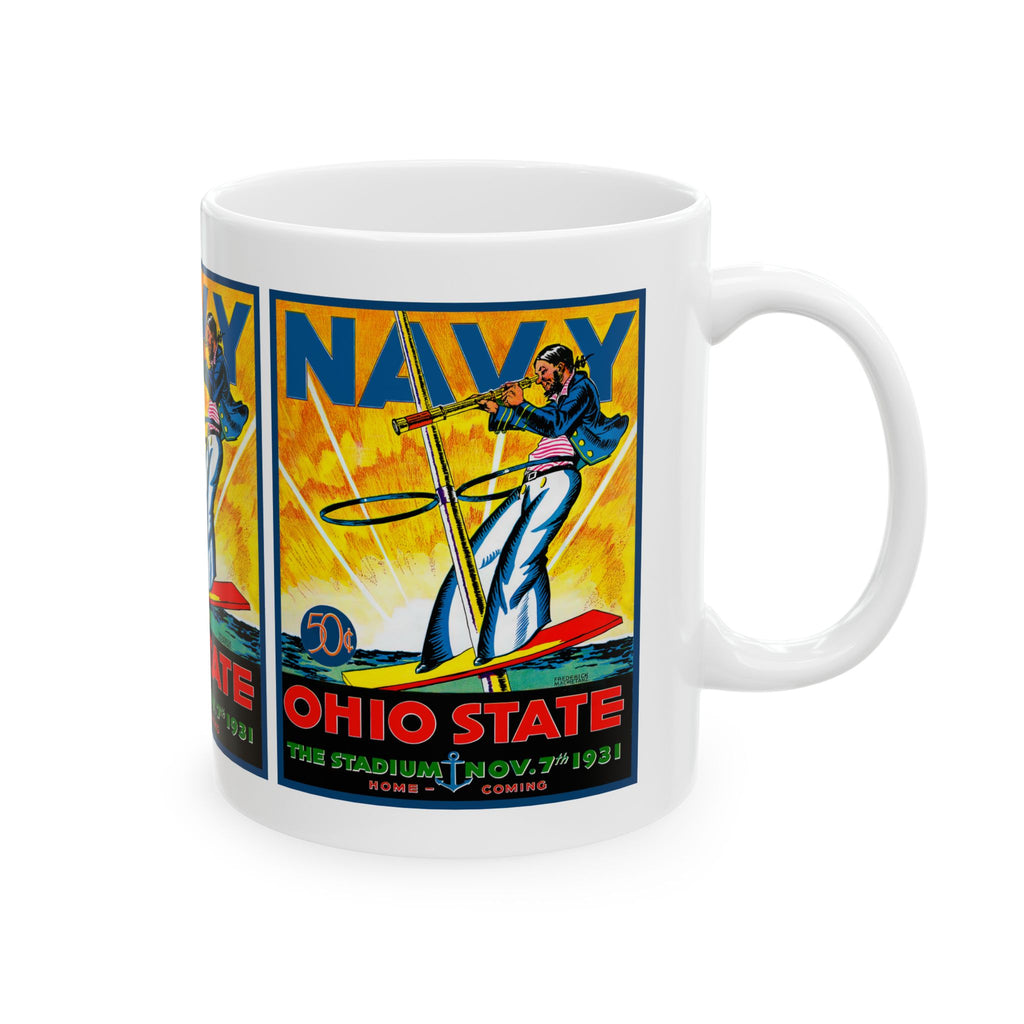 1931 Navy vs Ohio State Vintage Football Program Ceramic Mug (11oz & 15oz)