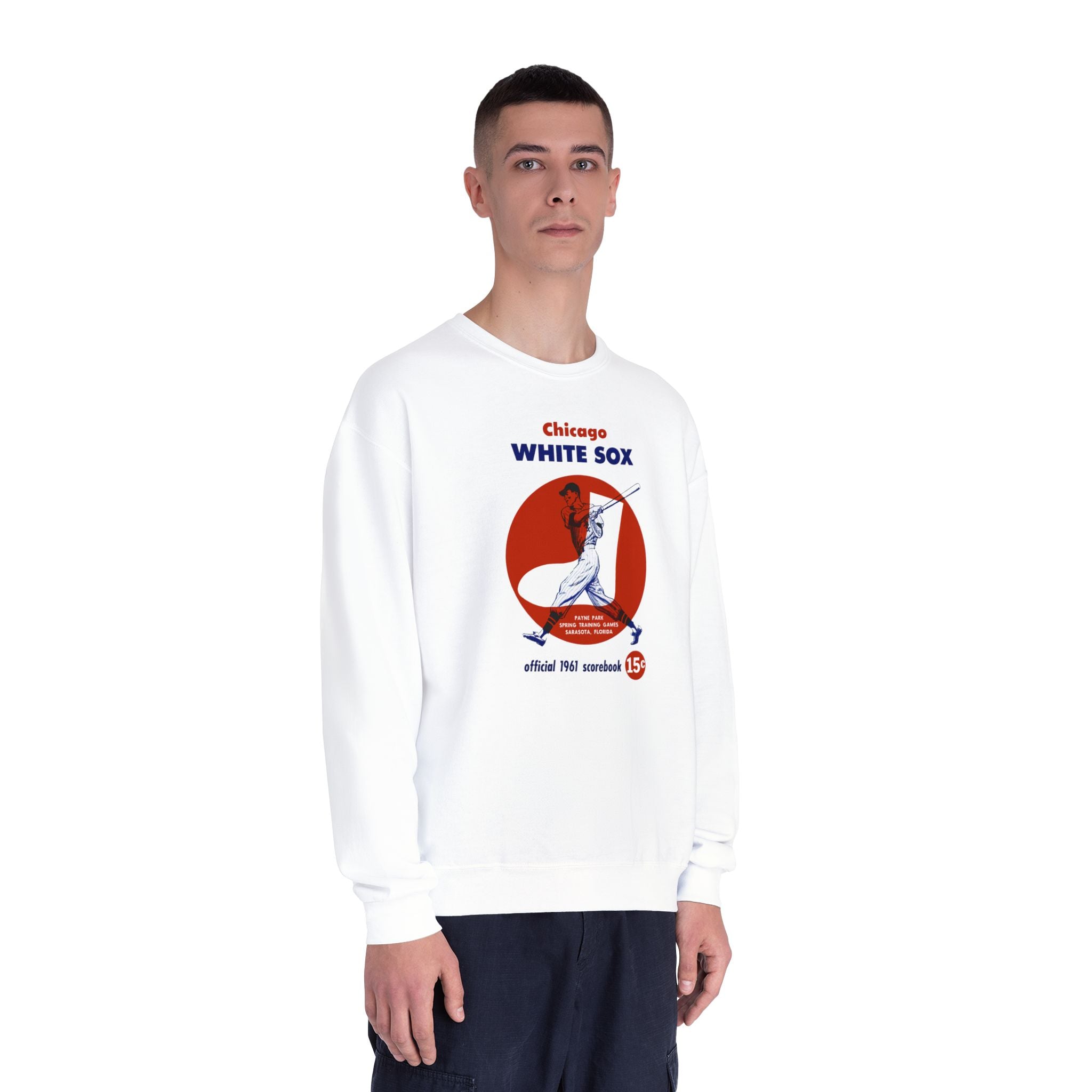 1961 Chicago White Sox Baseball Spring Training Program Cover - Unisex NuBlend® Crewneck Sweatshirt