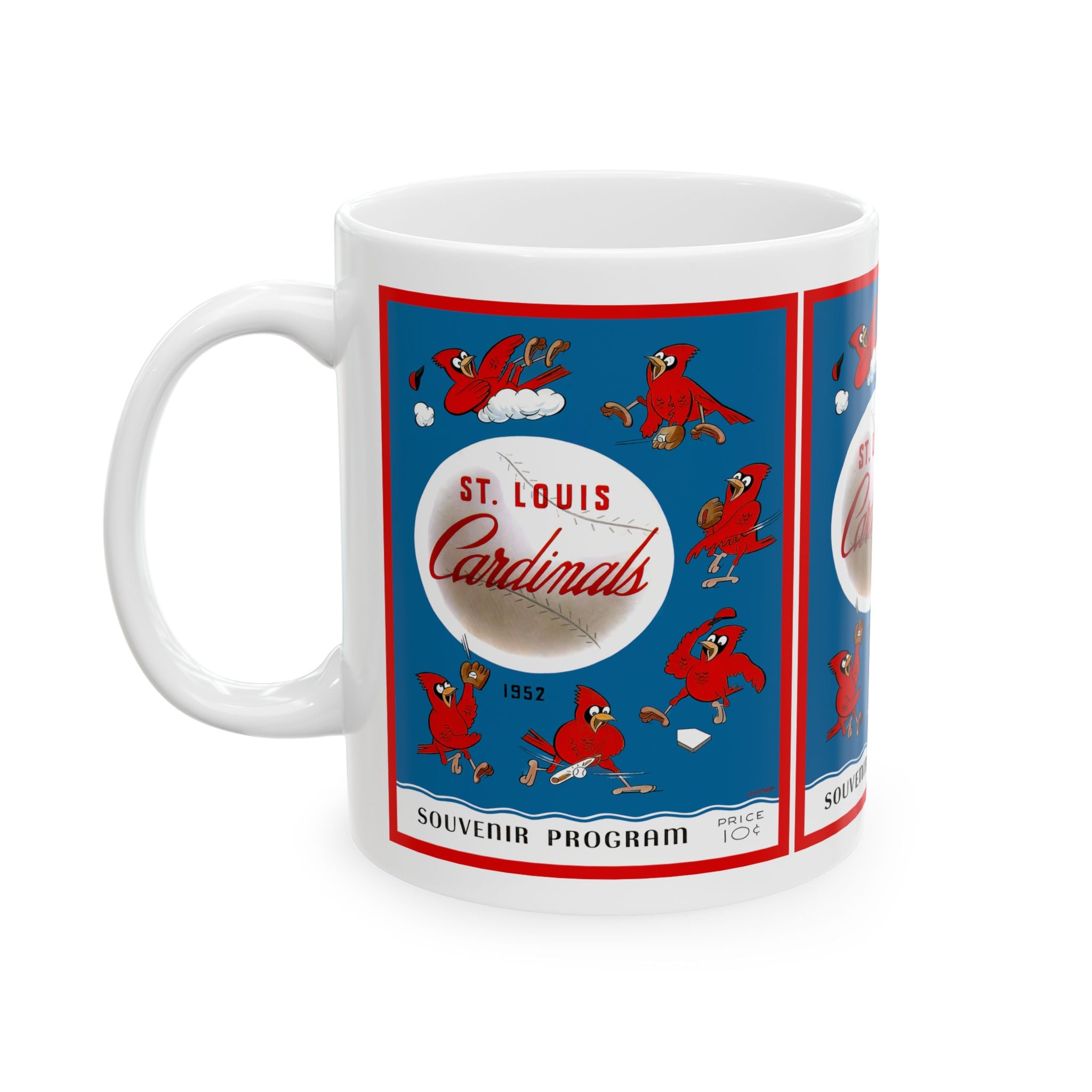 Baseball Mug, Sports Fan Coffee Cup, Cardinals Memorabilia Tea Mug, Gift for Baseball Enthusiast, Vintage Sports Decor, 11oz 15oz Ceramic