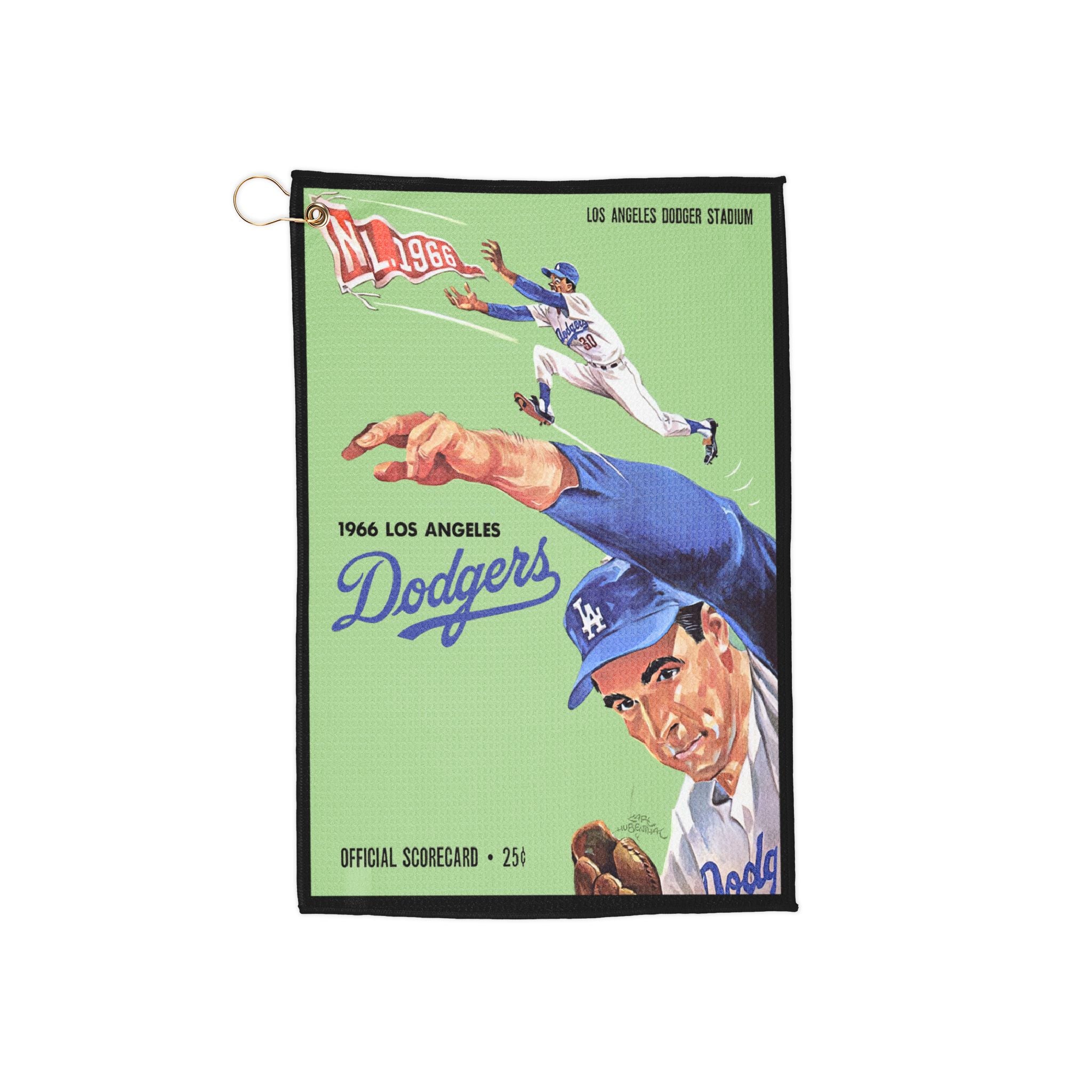 Golf Towel, Vintage 1966 Baseball-Sandy Koufax Design, Sports Fan Gift, Golf Accessory, Golf Lover Towel, Golf Course Merchandise, Golfing