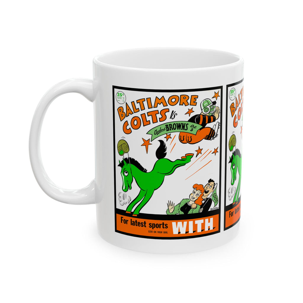 1948 Football Baltimore Colts - Cleveland Browns Vintage Ceramic Mug (11oz, 15oz)