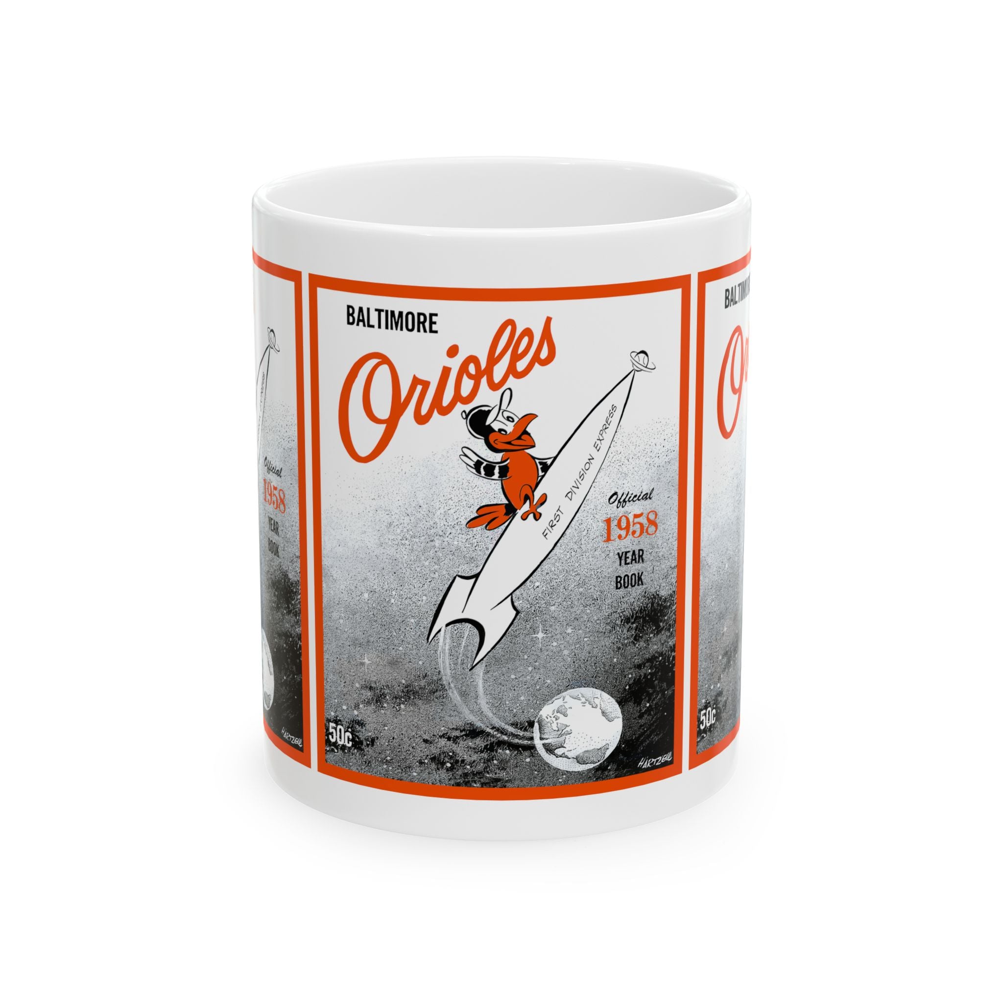 Baseball Ceramic Mug, 1958 Baltimore Baseball Decor, Sports Fan Gift, Coffee Cup, Tea Mug, Home Kitchen Decor, Baseball Lover Gift