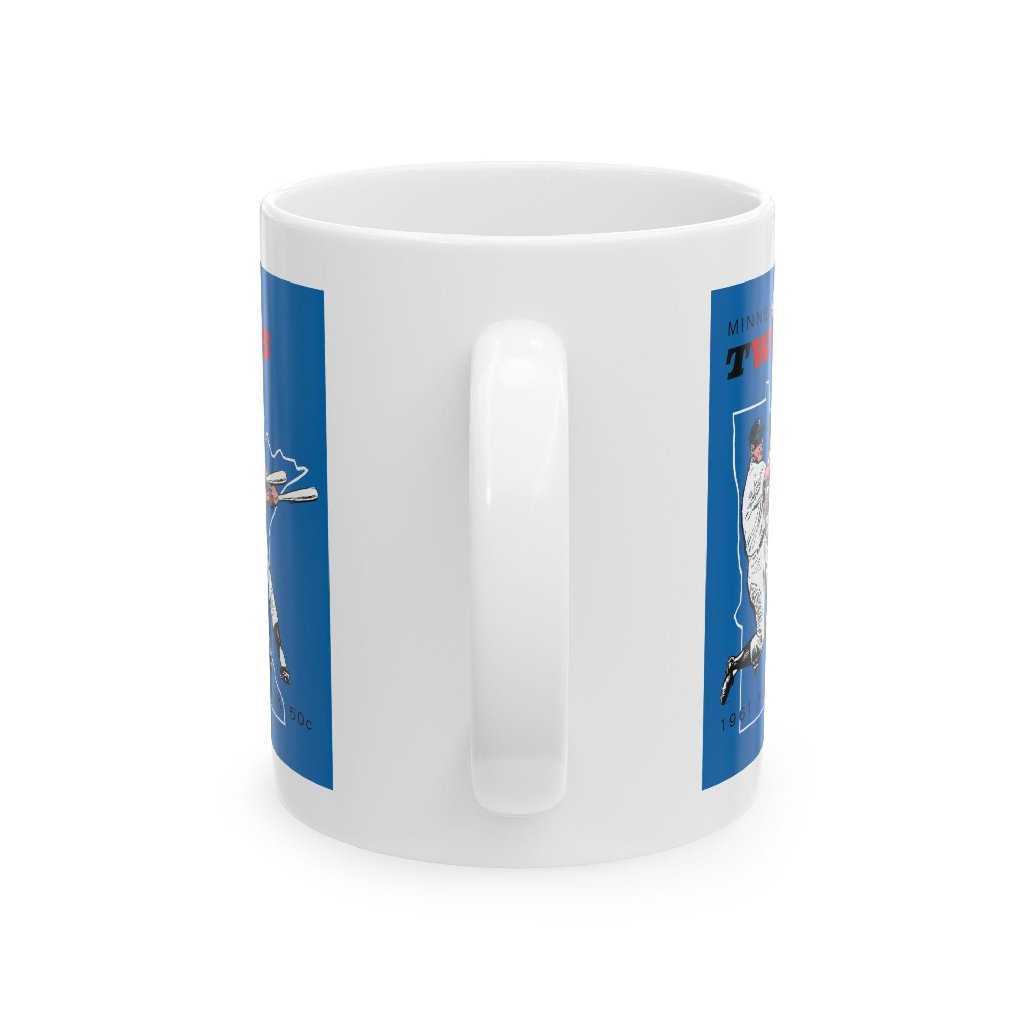 1961 Minnesota Twins Baseball Ceramic Mug, Sports Fan Gift, Baseball Lover Cup, Vintage Sports Mug, Baseball Collectible, Retro Baseball Mug