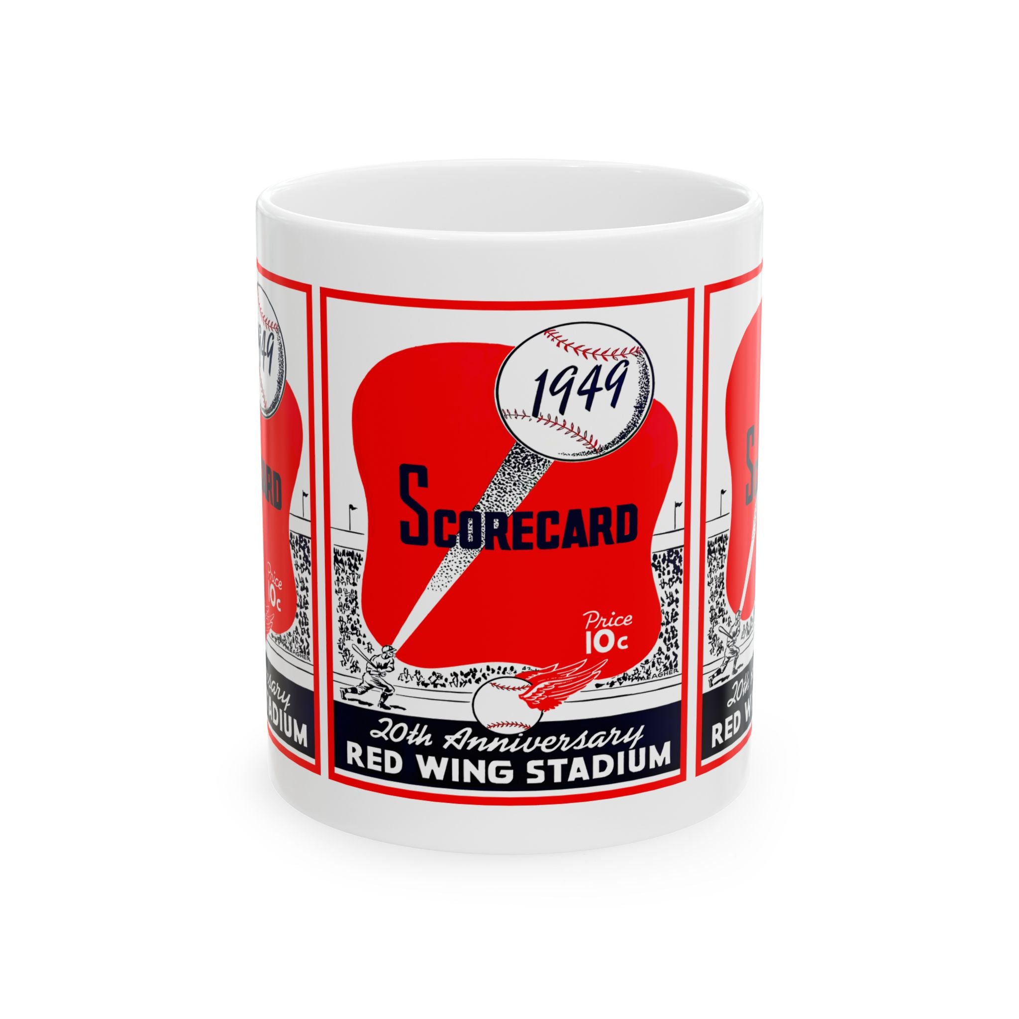 1949 Rochester Red Wings Baseball Mug | Vintage Baseball Ceramic Mug 11oz and 15oz