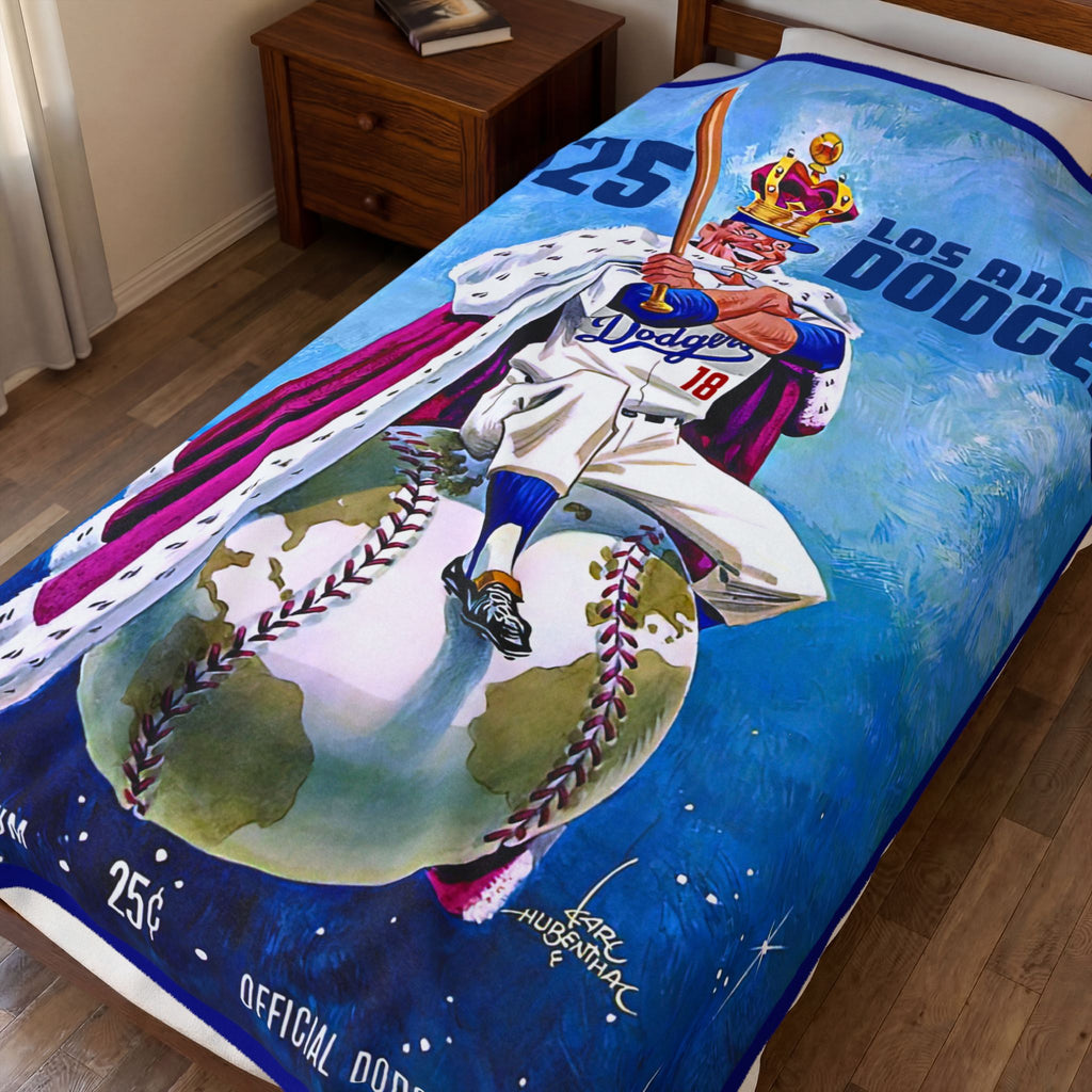 Velveteen Plush Blanket, Baseball World Series-World Champions, Sporty Bed Throw, Cozy Couch Cover, Team Victory Snuggle Wrap, Fan Gift