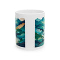 Mountain River Abstract Design - Ceramic Mug, 11oz