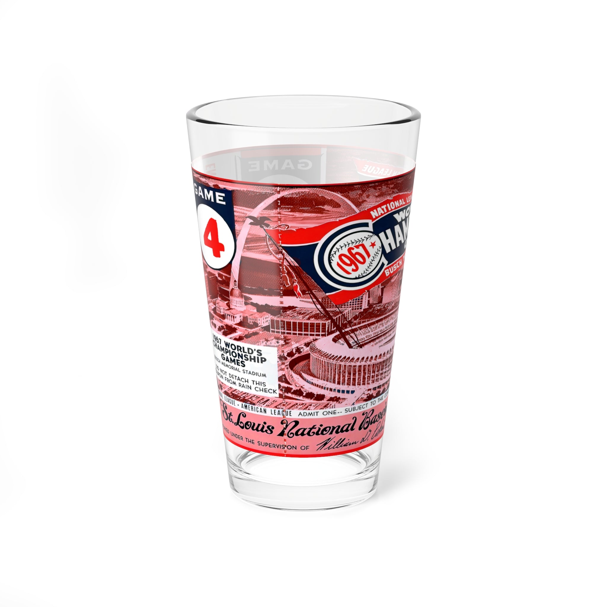 1967 Baseball World Series St Louis Mixing Glass 16oz