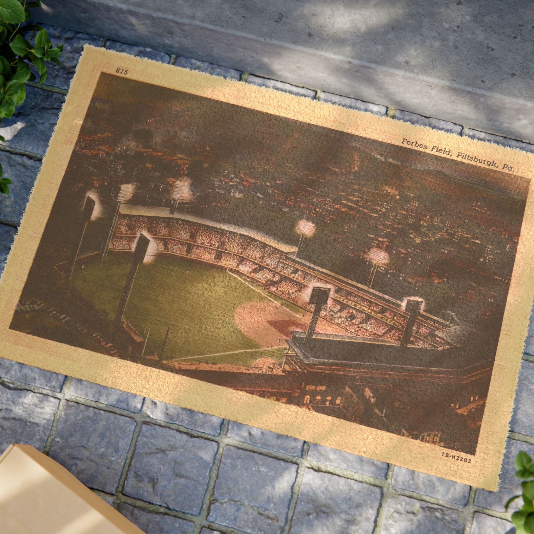 1950 Vintage Pittsburgh Pirates - Forbes Field Postcard - Doormat