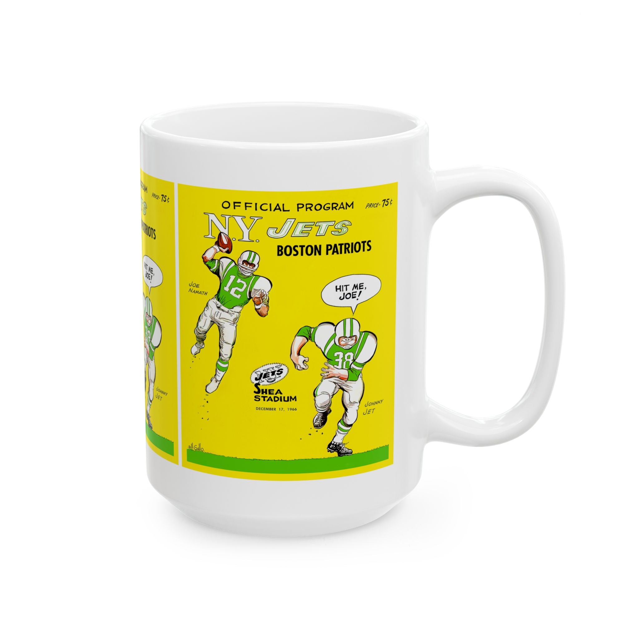 Ceramic Mug, 1966 Football New York Jets Boston Patriots, Gift for Football Fans, Sports Fan Mug, Coffee Cup, Tea Mug, Football Lover Gift,