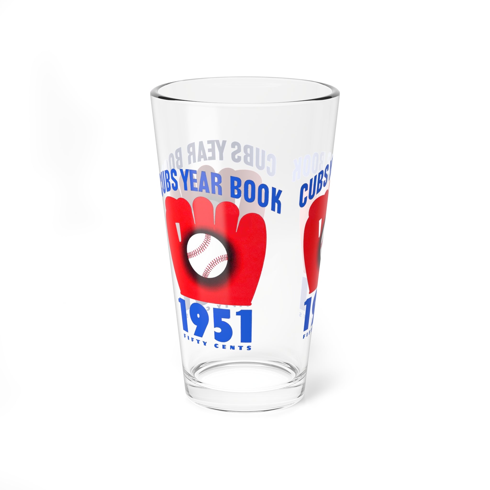 1951 Vintage Chicago Cubs Baseball Yearbook Cover -  Pint Glass, 16oz
