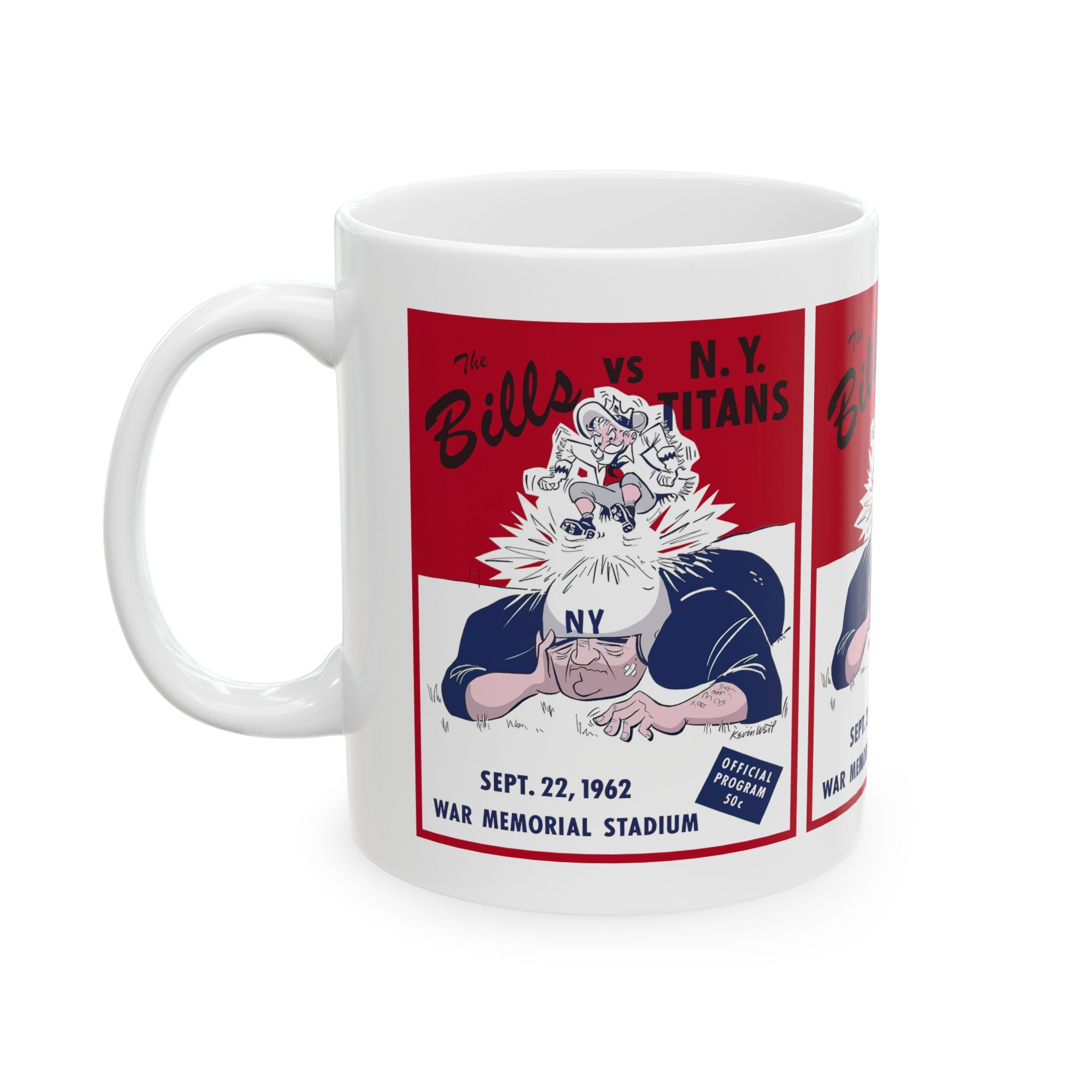 Football Buffalo Bills Mug, New York Titans Fan Gift, 1962 Sports Coffee Cup, Football Team Memorabilia, Sports Fan Merchandise