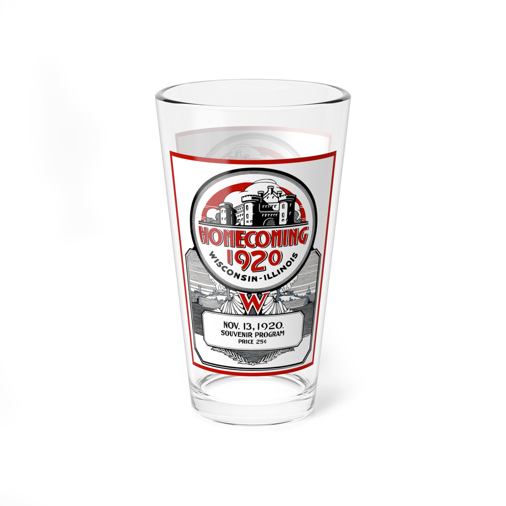 1920 Vintage Football Wisconsin-Illinois Homecoming  Mixing Glass