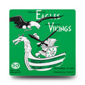 Football Acrylic Wall Clock, Minnesota Vikings Philadelphia Eagles Fan Art, Sports Room Decor, Unique Game Day Gift, Football Team