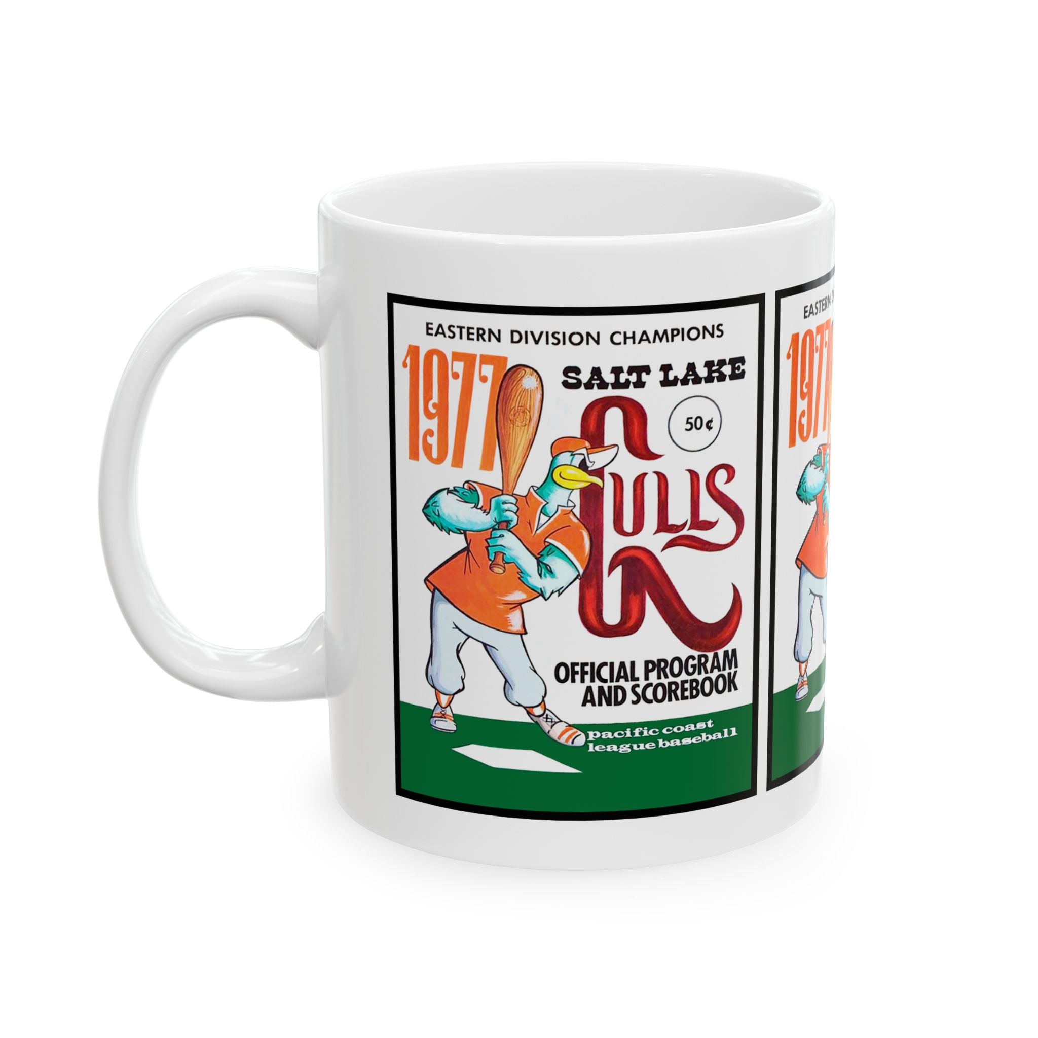 Vintage 1977 Baseball Salt Lake City Gulls Ceramic Mug, Gift for Sports Fans, Coffee Cup, Tea Mug, Baseball Lover Gift, Sport Enthusiast