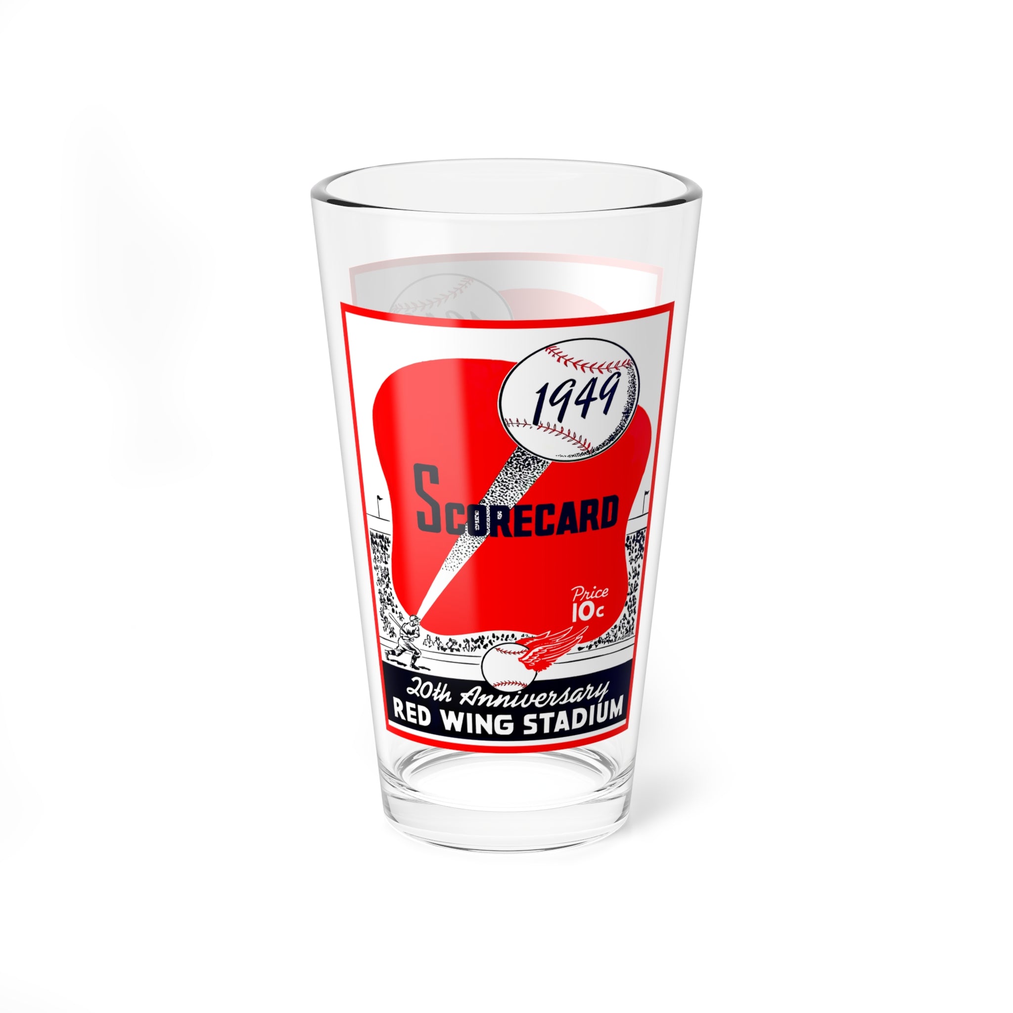 1949 Rochester Red Wings Baseball Mixing Glass | 16oz