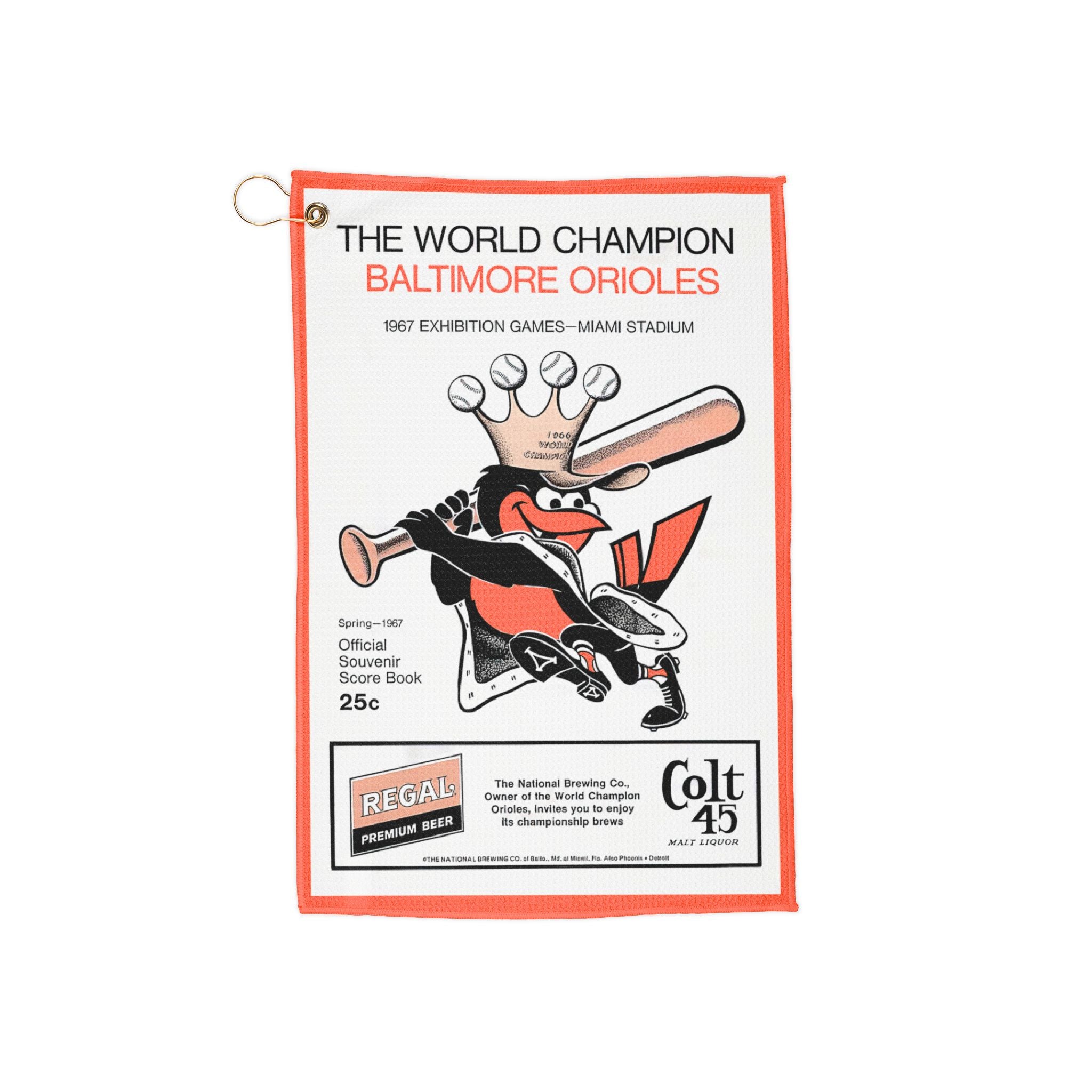 1967 Baltimore World Champions Golf Towel — Vintage Baseball Spring Training