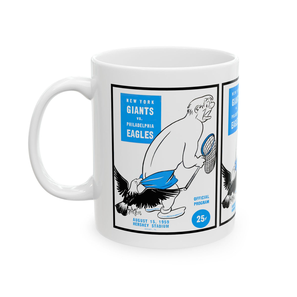 1959 Vintage New York Giants vs Philadelphia Eagles Football Program Ceramic Mug