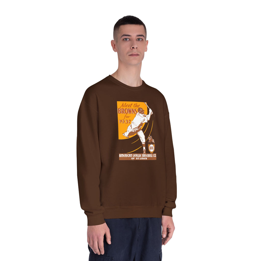 1937 Vintage St. Louis Browns Baseball Media Guide Cover - Unisex NuBlend® Crewneck Sweatshirt