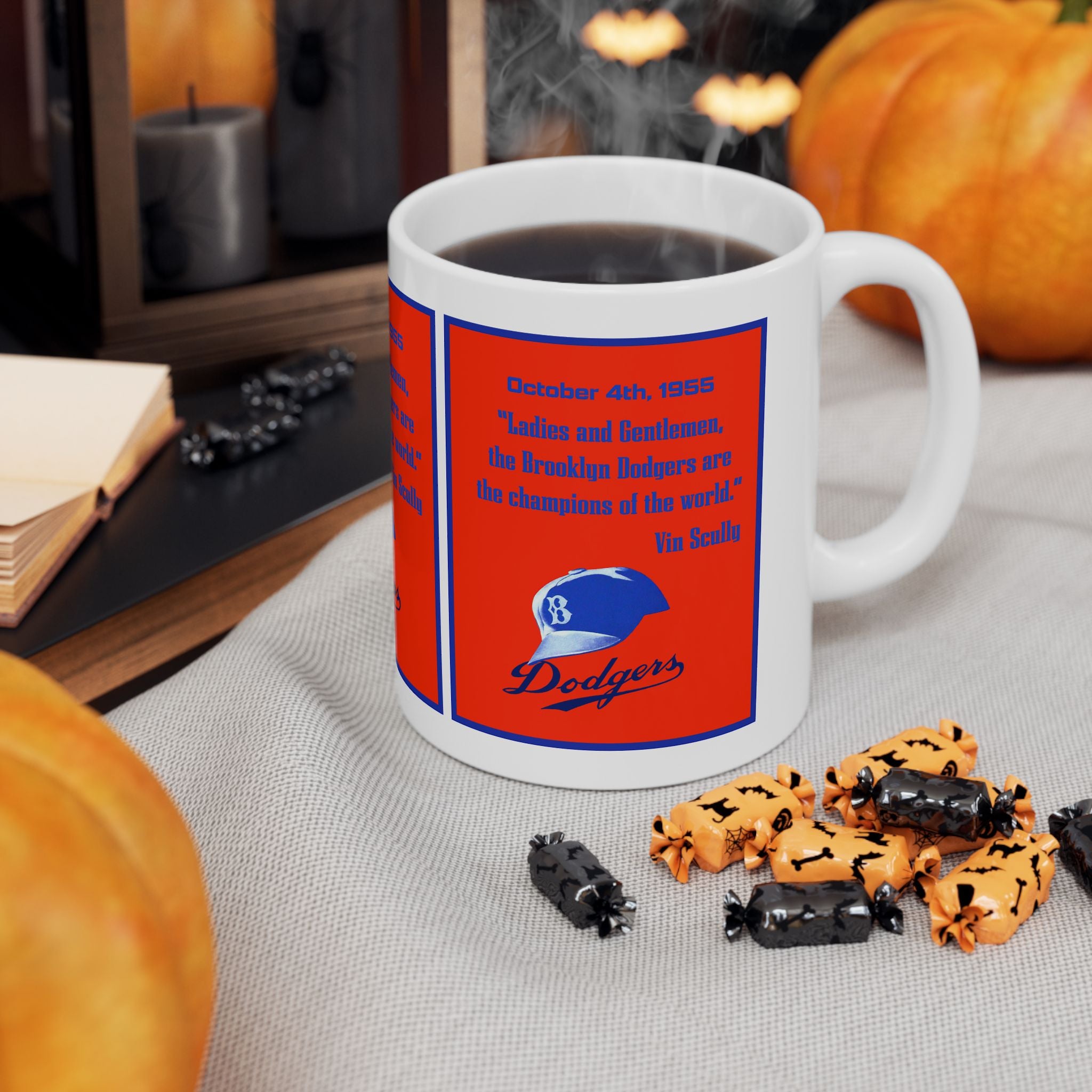 1955 Vin Scully Brooklyn Dodgers Ceramic Mug (11oz & 15oz)