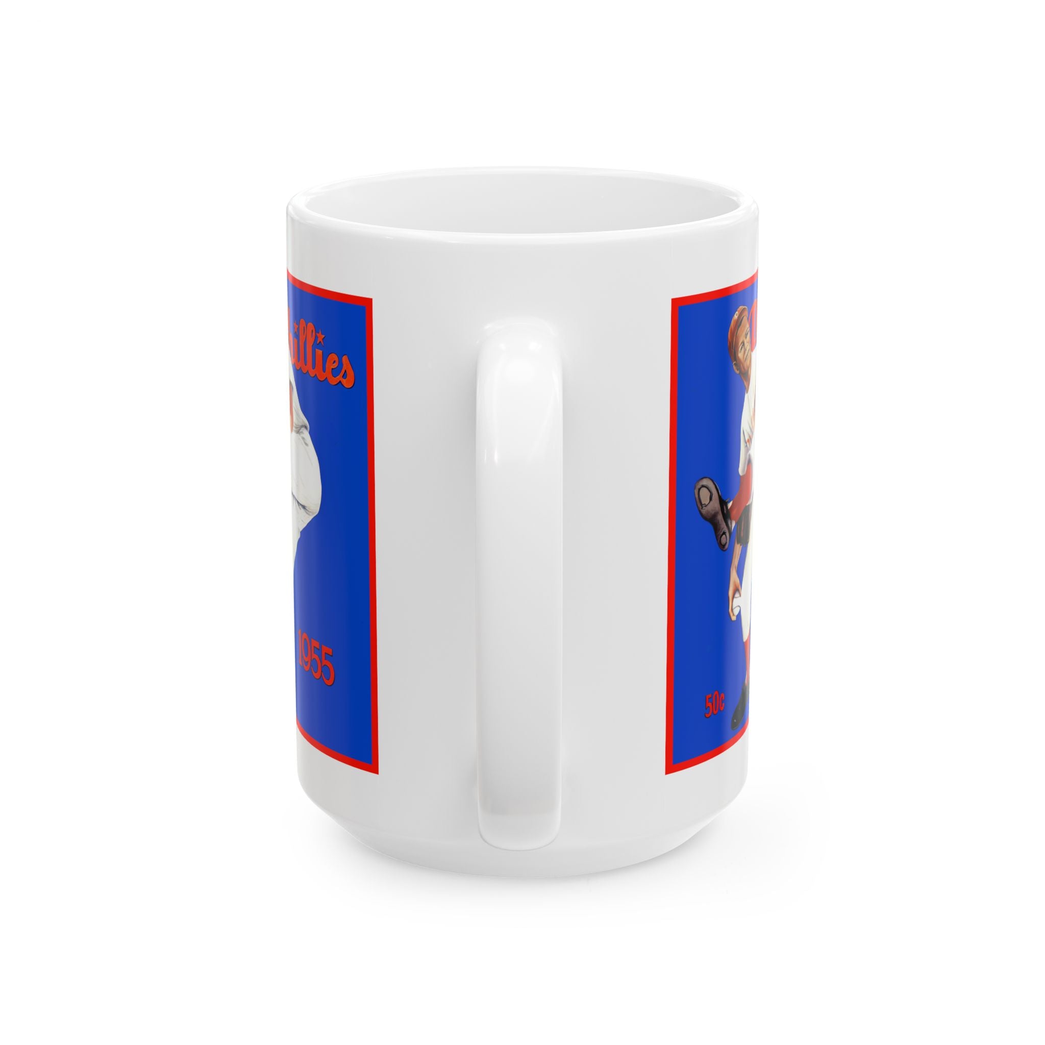 Ceramic Mug, 1955 Baseball Philadelphia Phillies Yearbook, Vintage Sports Fan Gift, Coffee Cup, Tea Mug, Baseball Lover Gift, Phillies