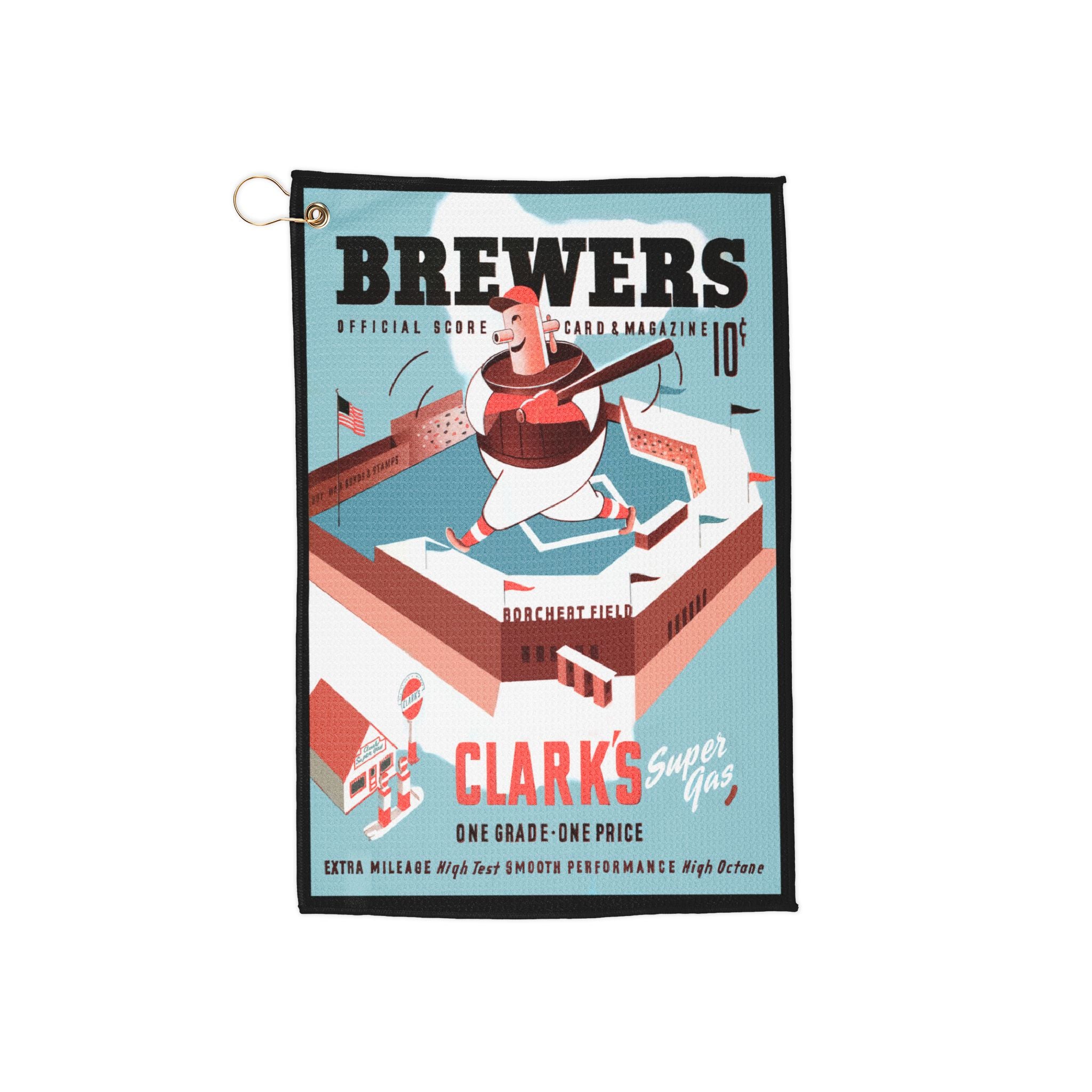 Vintage 1943 Baseball Milwaukee Brewers Golf Towels - Sports Fan Gift, Retro Athletic Design, Golf Accessories, Golf Lover Present, Golf