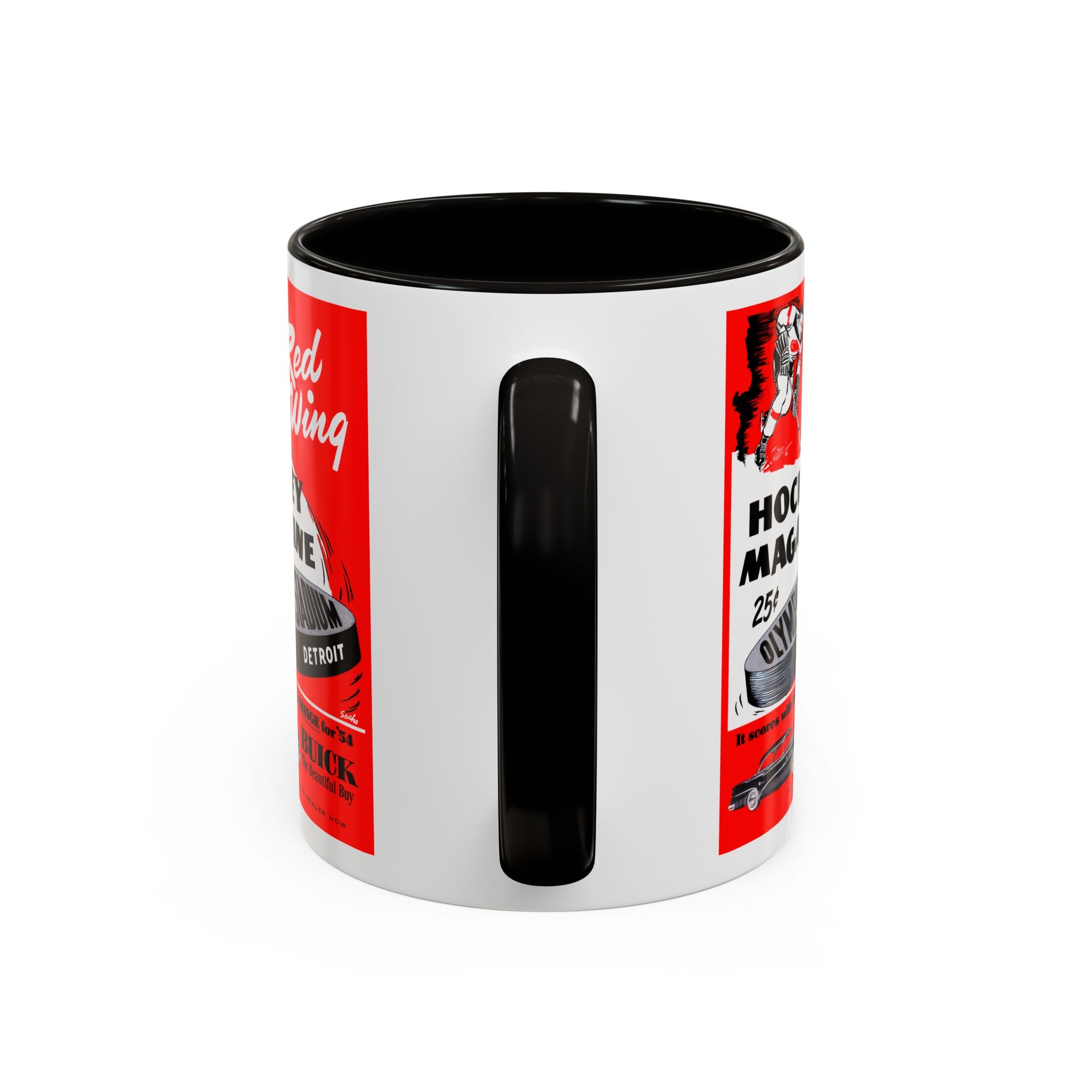 1954 Detroit Red Wings Hockey Program Cover 11oz Colorful Mug, Sports Fan Gift, Hockey Lover Mug
