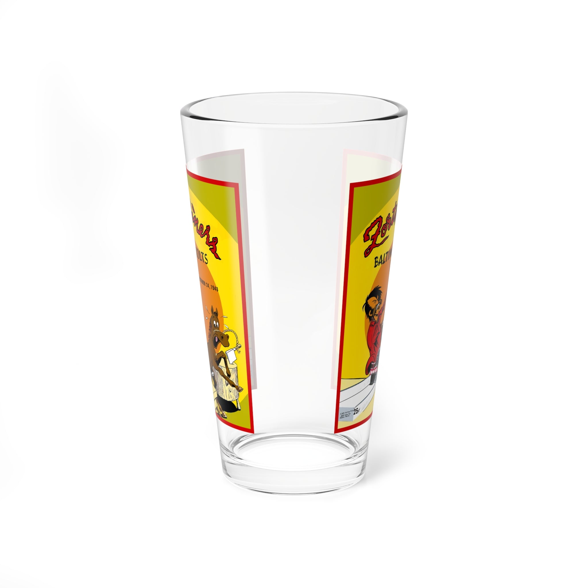 Mixing Glass 16oz - 1948 Football San Francisco 49ers Baltimore Colts, Vintage Football Decor, Sports Barware Gift, Team Spirit Pint Glass,