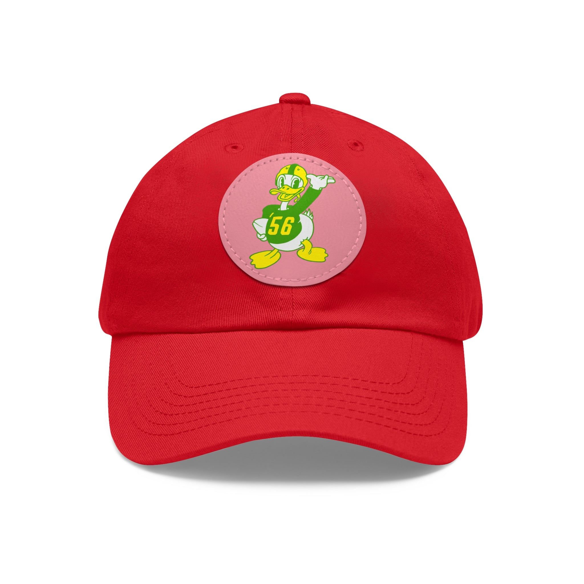 1956 Vintage Oregon Football - Dad Hat with Leather Patch (Round)