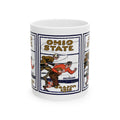 College Football Ceramic Mug, 1918 Ohio State Michigan Football, Sports Fan Gift, Football Fan Cup, Unique Pottery Mug, Game Day Drinkware