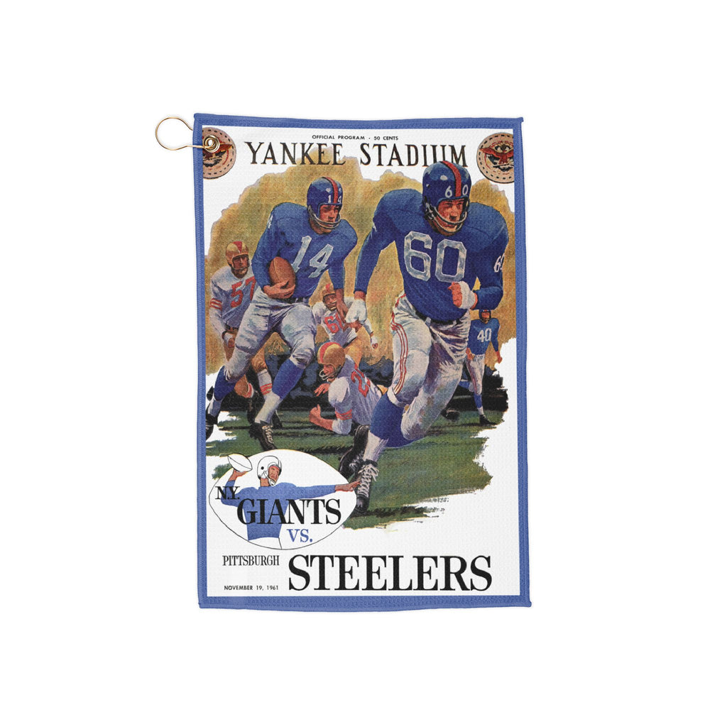 1961 Vintage Giants vs. Steelers Golf Towel – Retro Stadium Football Design