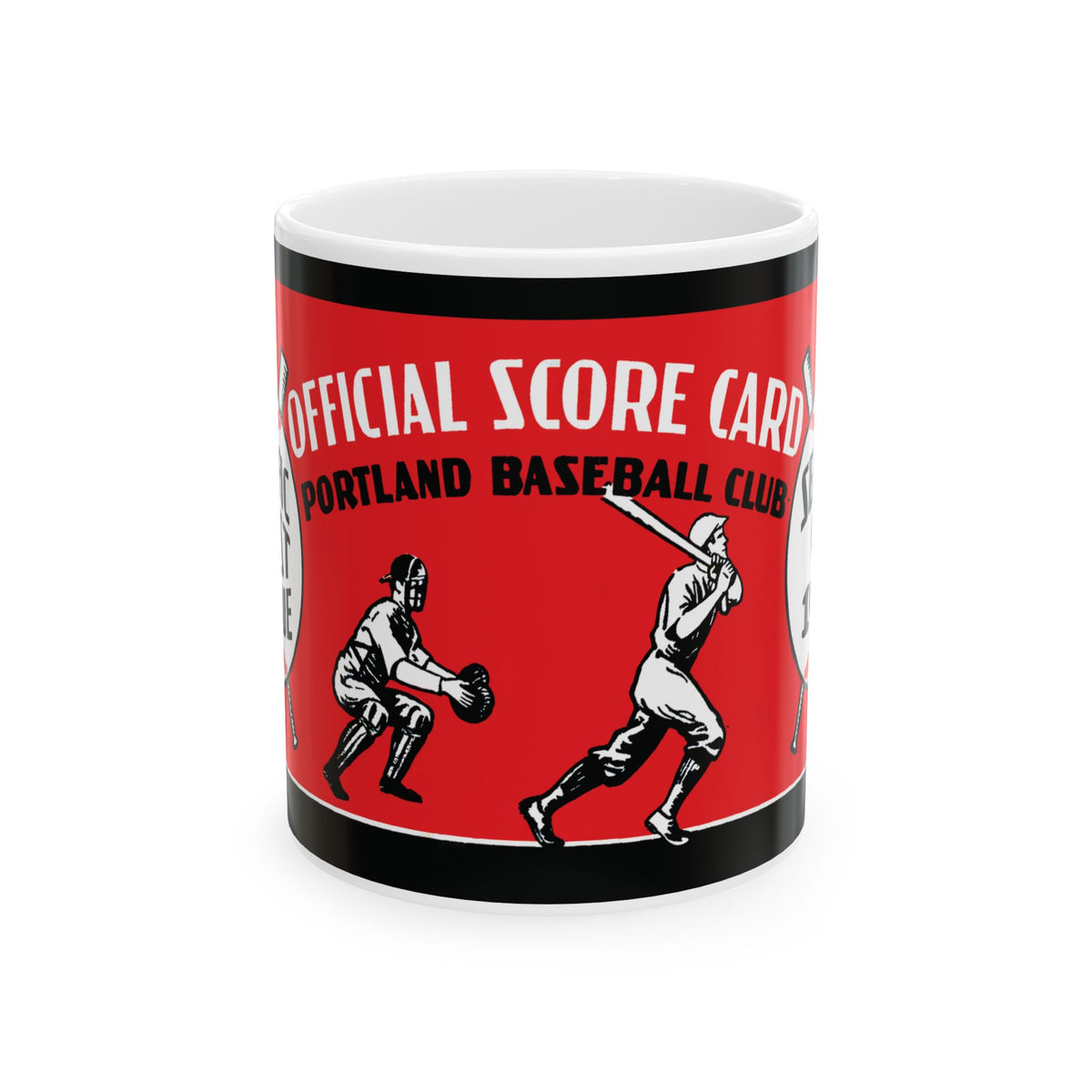 1939 Baseball Scorecard Pacific Coast League Ceramic Mug – Portland Baseball Club Vintage Design (11oz & 15oz)
