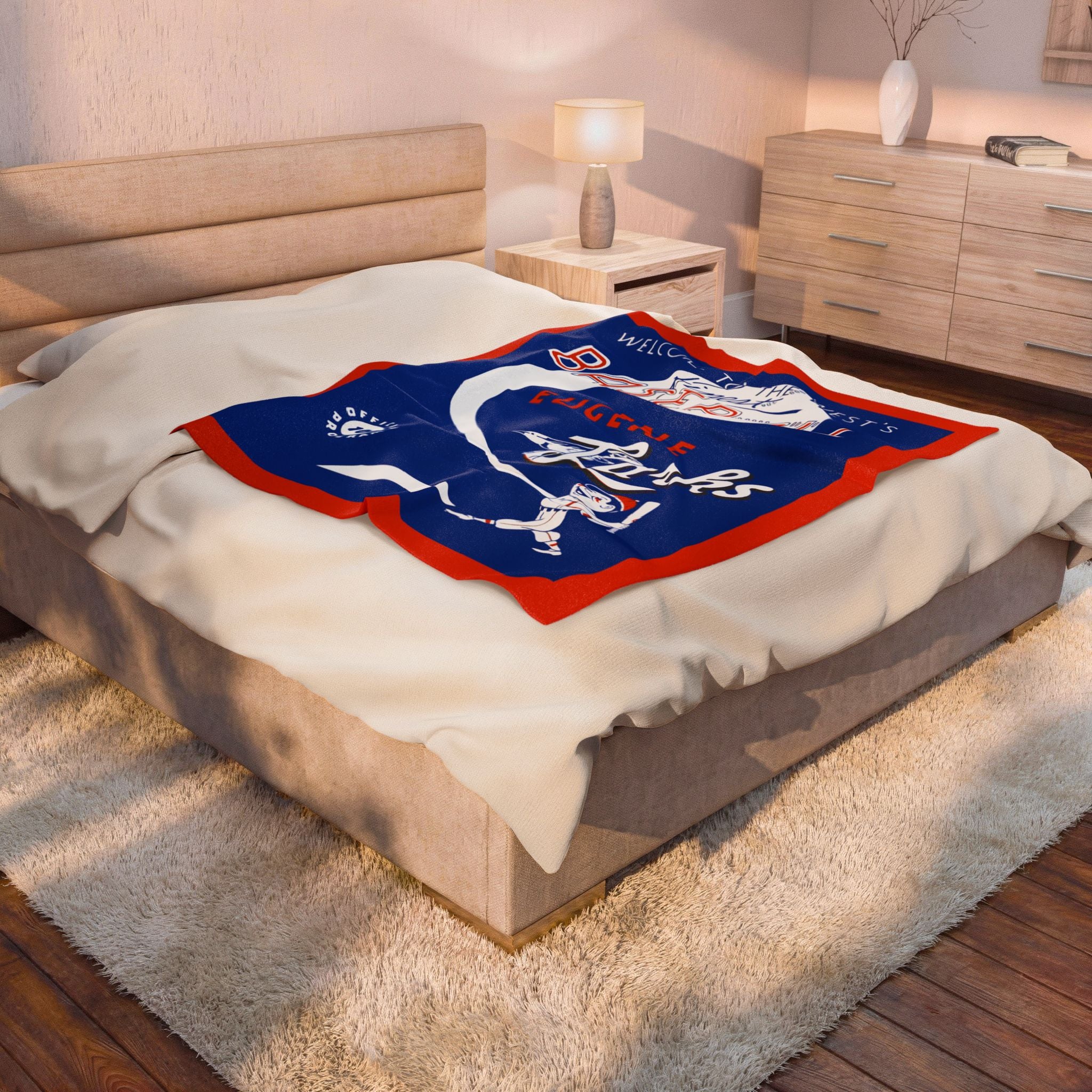 Velveteen Plush Blanket, 1950 Vintage Eugene Larks Far West League Baseball, Throw Blanket, Home Decor, Gift, Cozy Blanket, Baseball Fan,