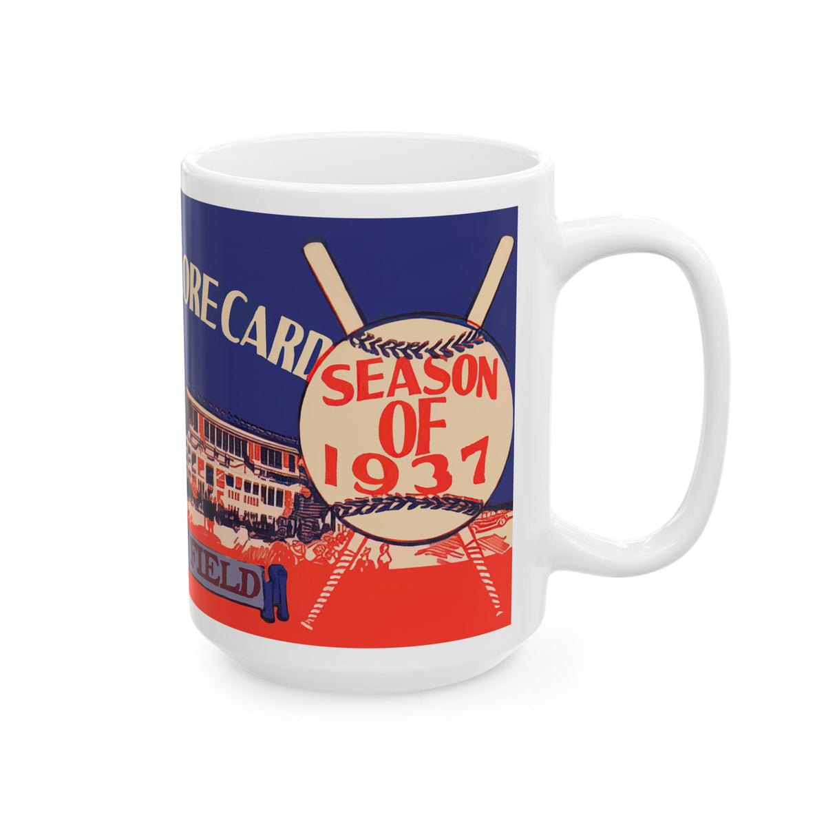 Ceramic Mug, 1937 Pacific Coast League Baseball - Wrigley Field - Los Angeles, Vintage Baseball Fan Gift, Baseball Memorabilia, Sports Lover