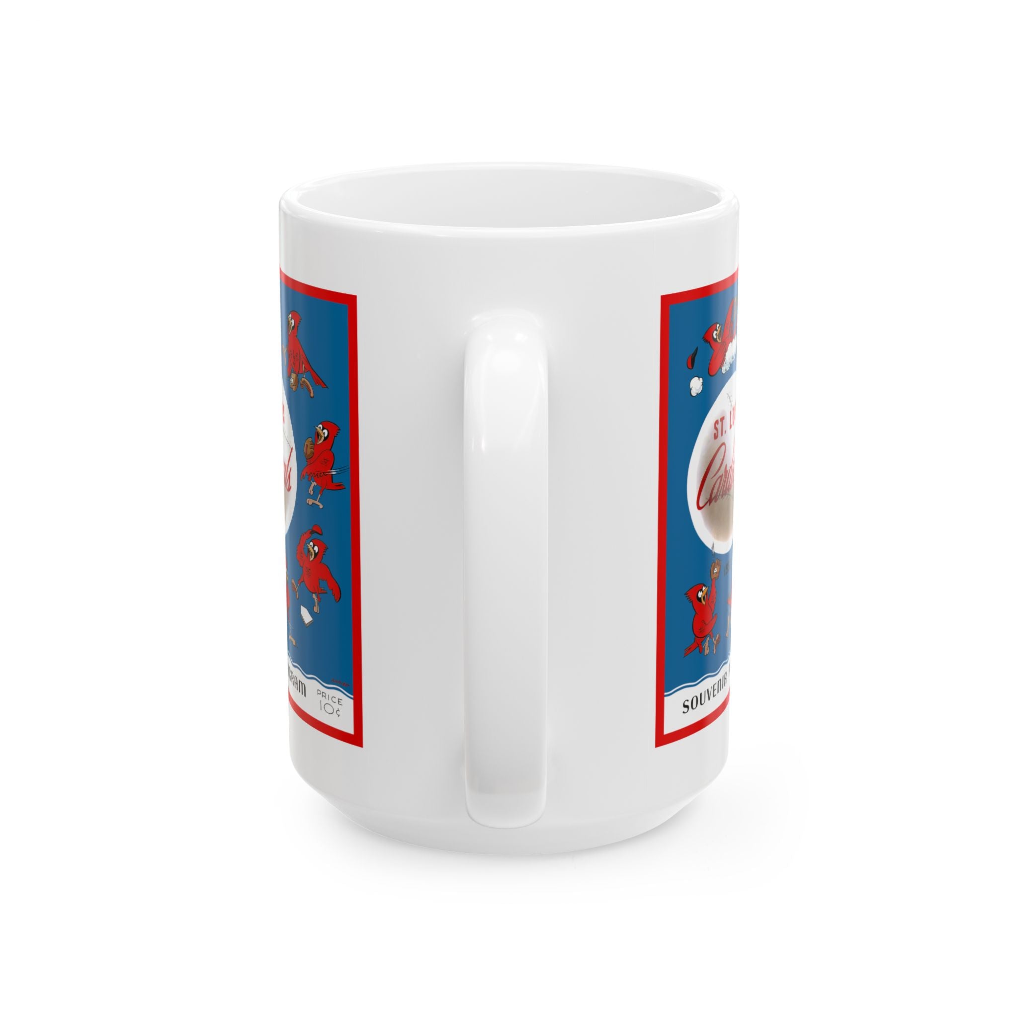 Baseball Mug, Sports Fan Coffee Cup, Cardinals Memorabilia Tea Mug, Gift for Baseball Enthusiast, Vintage Sports Decor, 11oz 15oz Ceramic