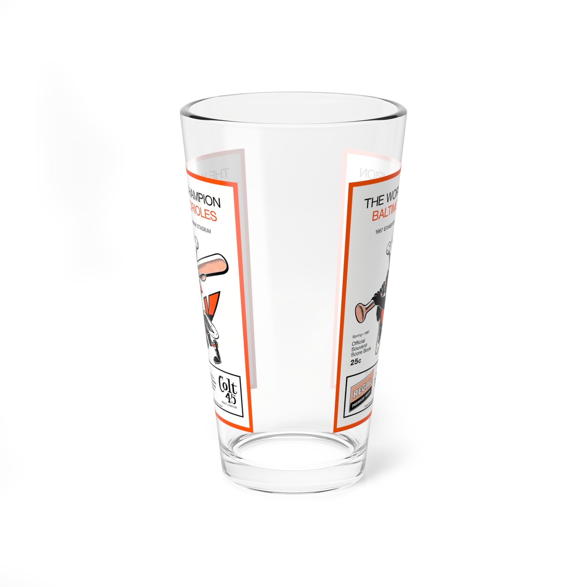 Mixing Glass, 16oz - 1967 Baseball Baltimore Orioles Spring Training, Sports Fan Gift, Orioles Memorabilia, Baseball Lover Present, Vintage