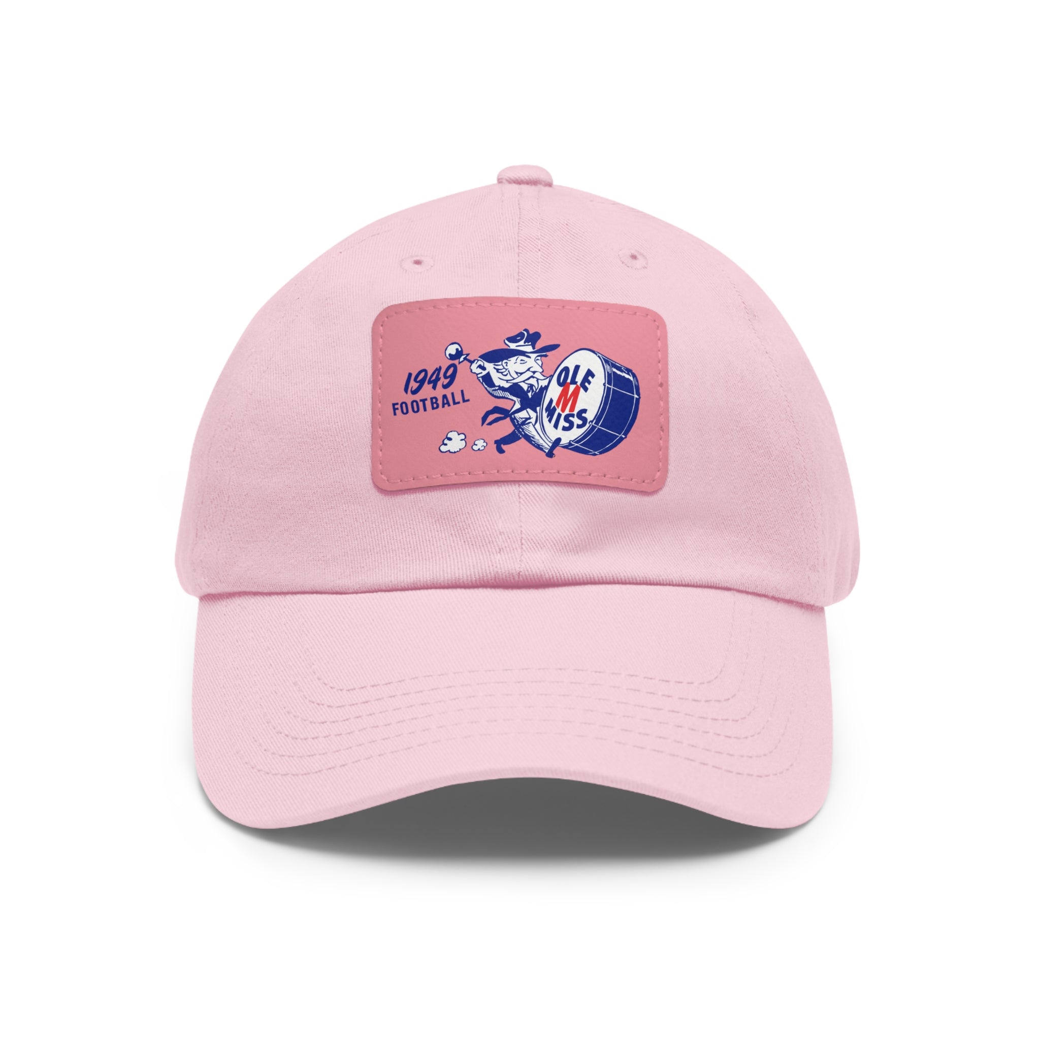 1949 Ole Miss Football - Dad Hat with Leather Patch (Rectangle)