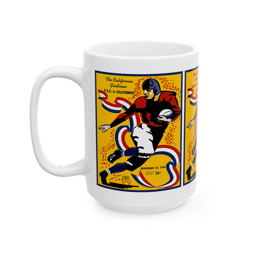 1944 Football Southern California - California Retro Football Poster Ceramic Mug  (11oz/15oz)