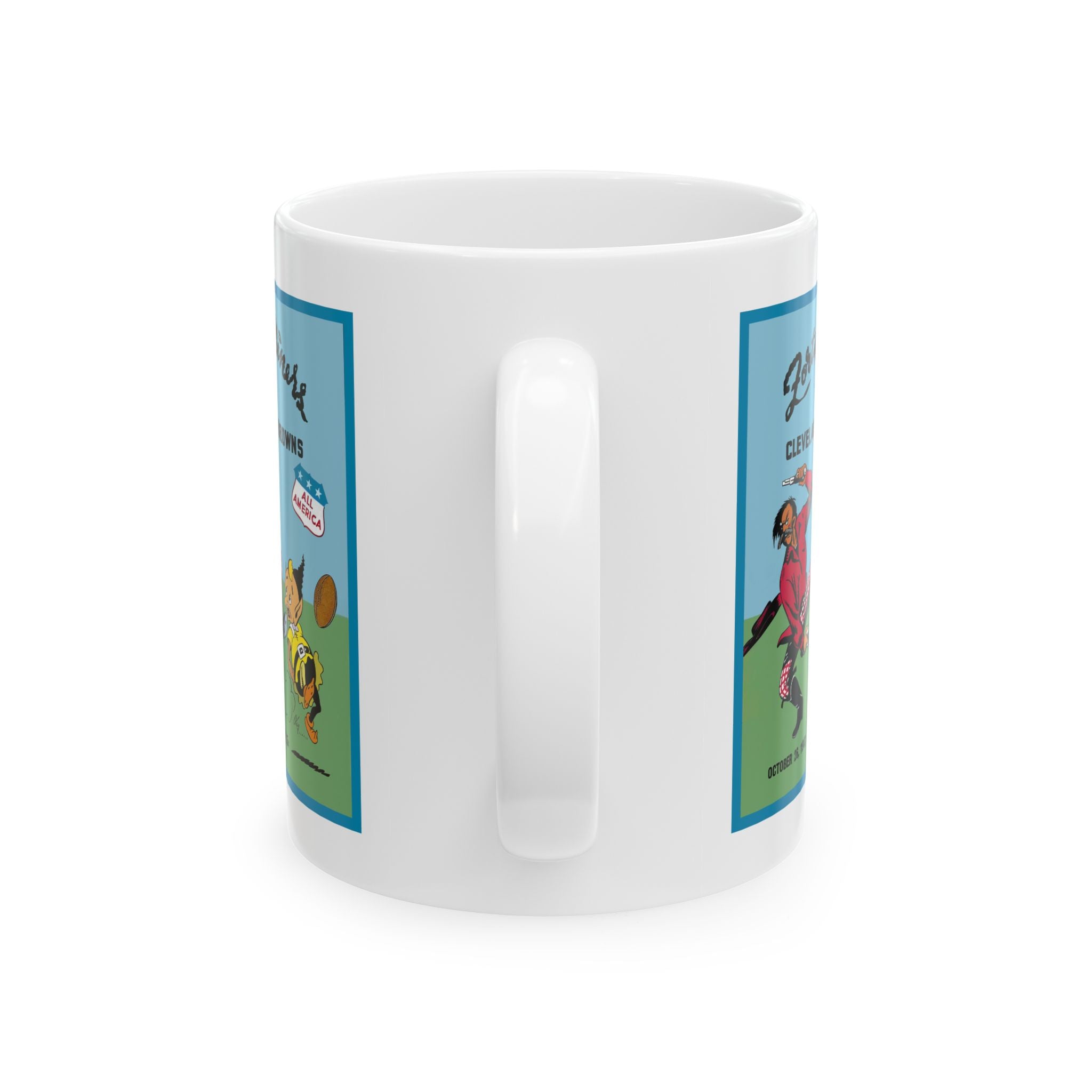 1947 Vintage Cleveland Browns - San Francisco 49ers Football Program Cover - Ceramic Mug, 11oz