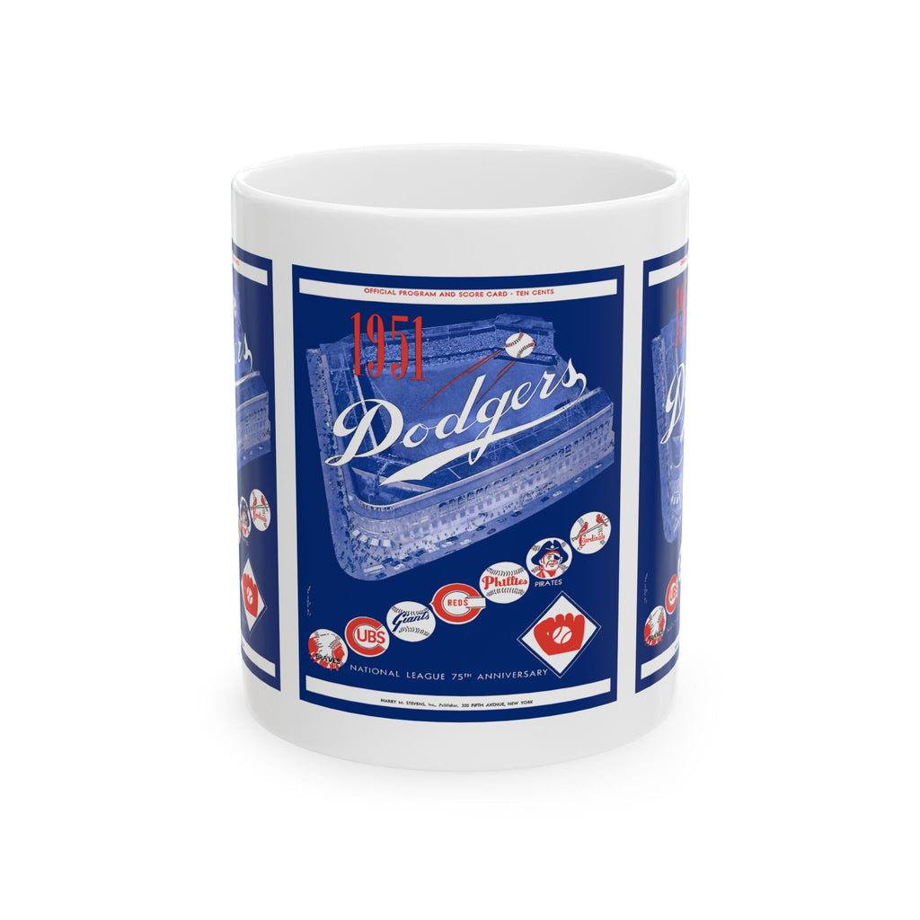 1951 Vintage Brooklyn Dodgers Baseball Program Cover - Ceramic Mug, 11oz