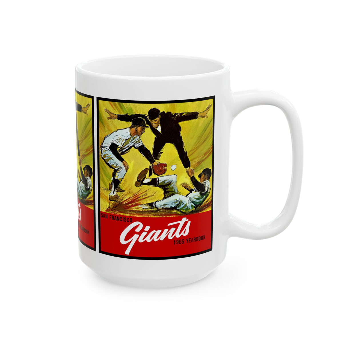 Vintage 1965 Baseball San Francisco Giants Yearbook Ceramic Mug - Sports Memorabilia, Giants Fan Gift, Baseball Collectible, Vintage