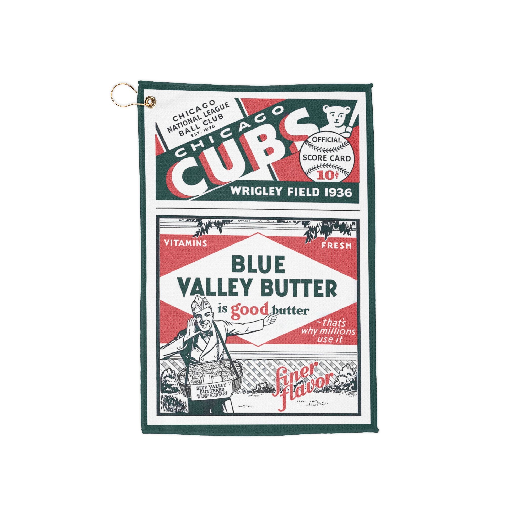 1936 Baseball Cubs Golf Towel | Vintage Baseball Design