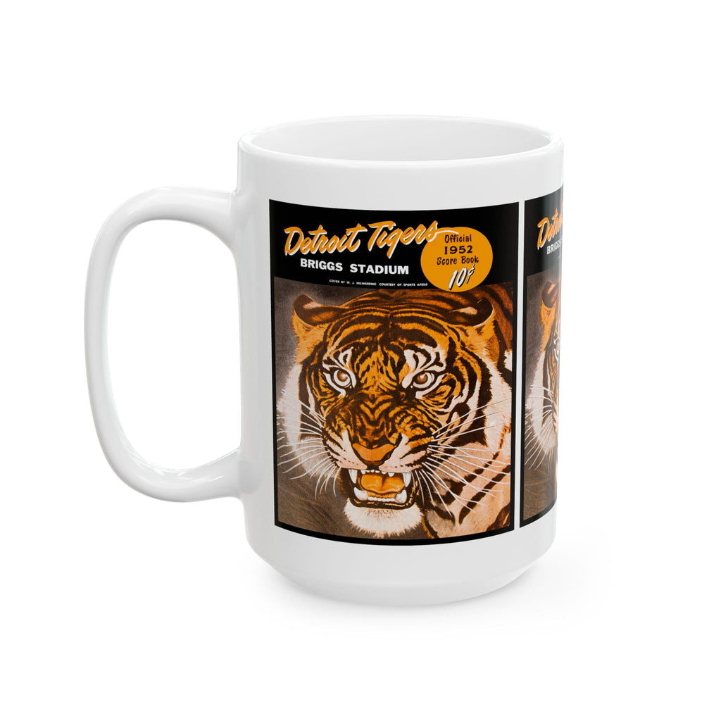Vintage Detroit Tigers Ceramic Mug, Sports Fan Gift, Baseball Team Memorabilia, 11oz 15oz Cup, 1952 Retro Design