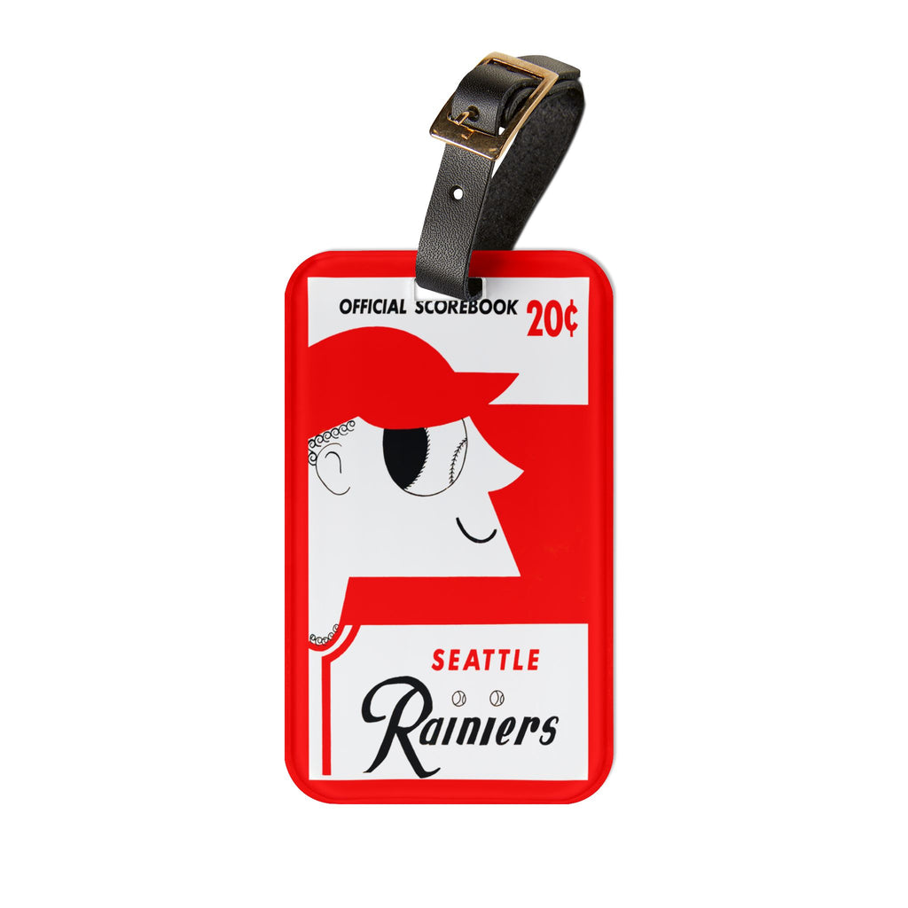 1956 Seattle Rainiers Baseball Luggage Tag | Vintage Baseball