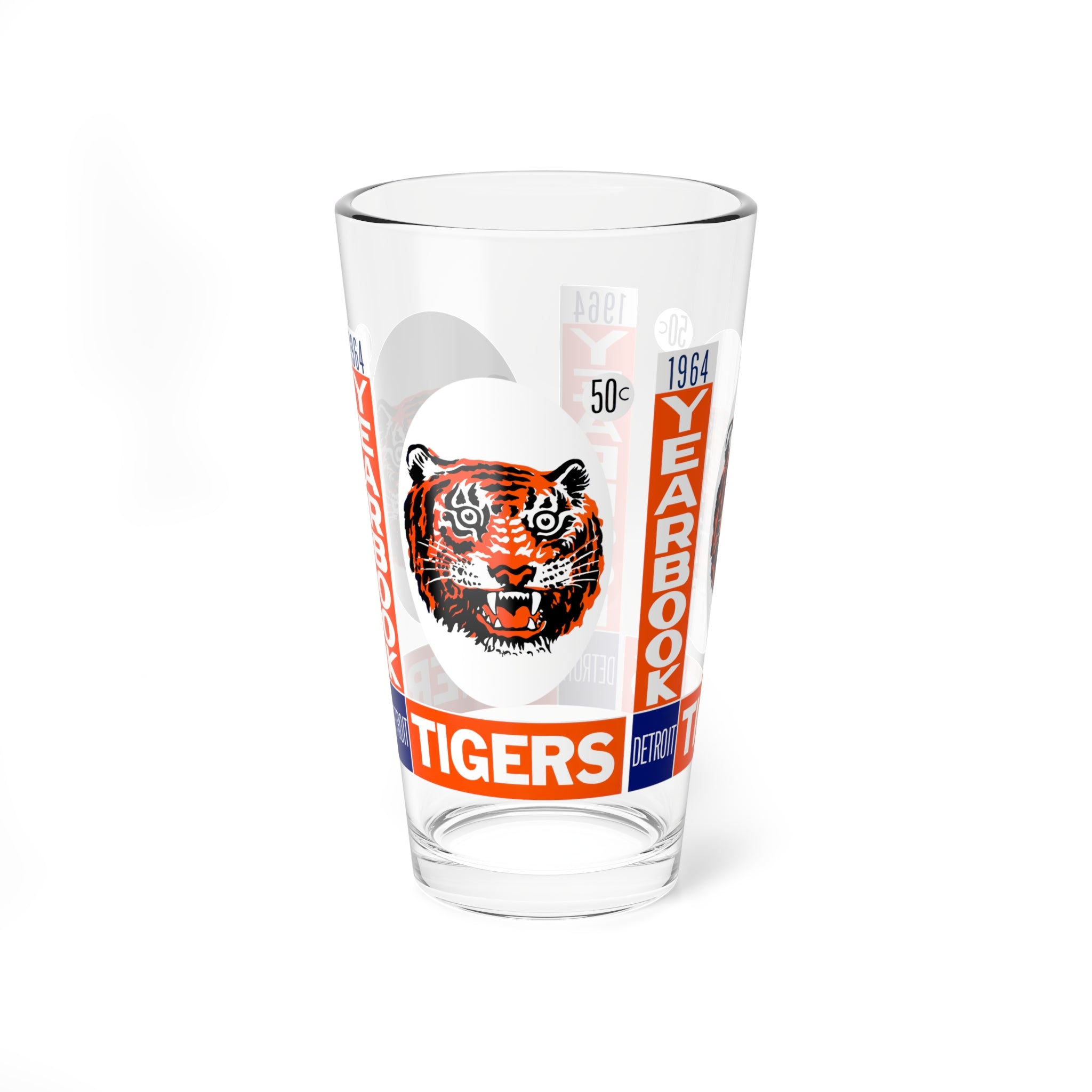 1964 Vintage Detroit Tigers Baseball Yearbook Cover -  Pint Glass, 16oz