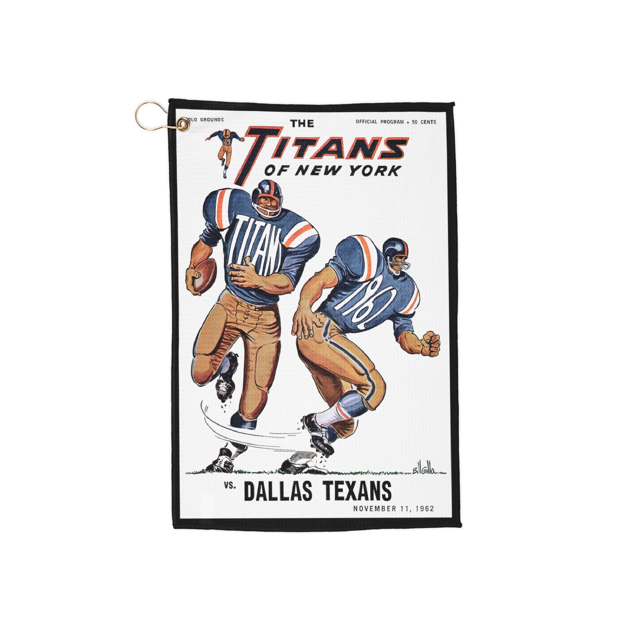 Vintage 1962 Football New York Titans-Dallas Texans Golf Towels, Sports Towel, Golf Accessories, Father's Day Gift, Sports
