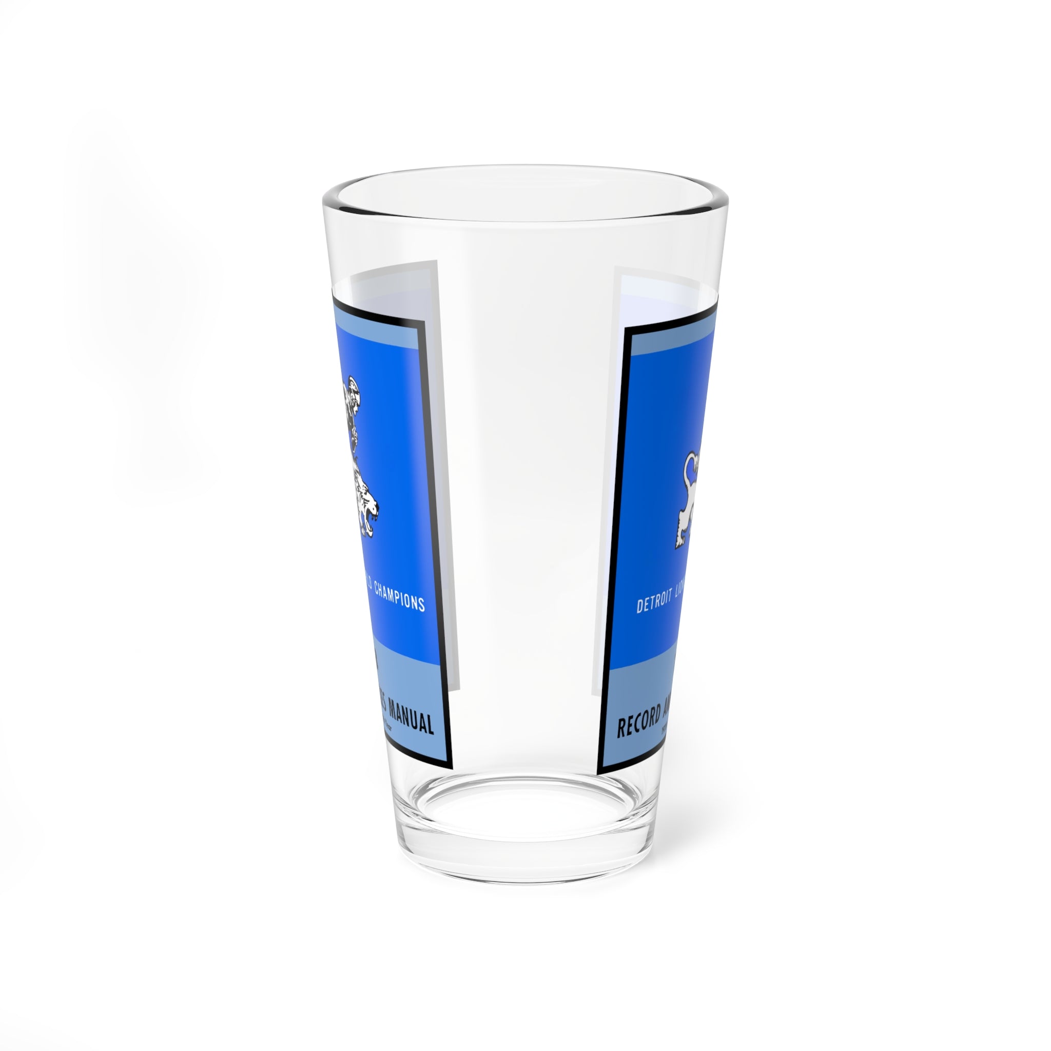 Glass Mixing Glass, 16oz - 1958 Football Detroit Lions World Champions, Cocktail Barware, Vintage Sports Fan Gift, Game Day Beer Glass,