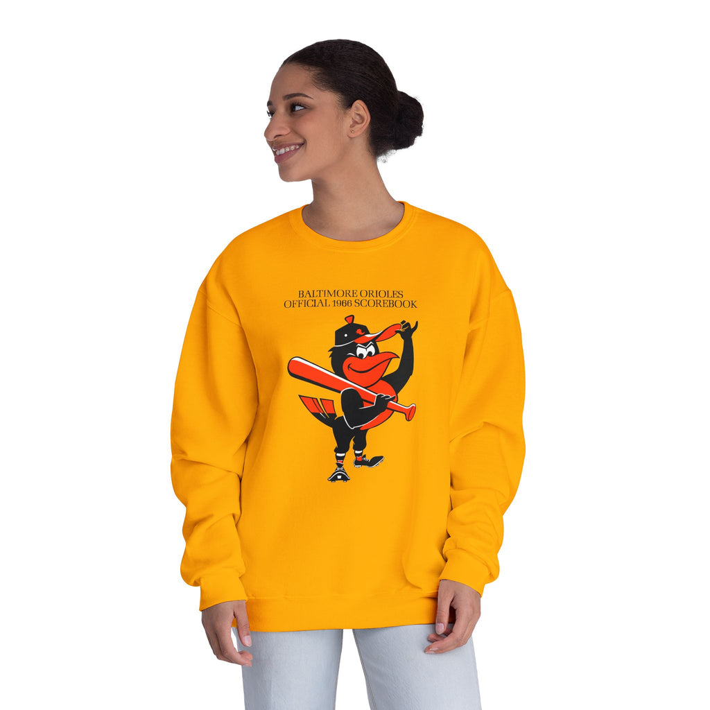1966 Baltimore Orioles Baseball Scorecard - NuBlend® Crewneck Sweatshirt