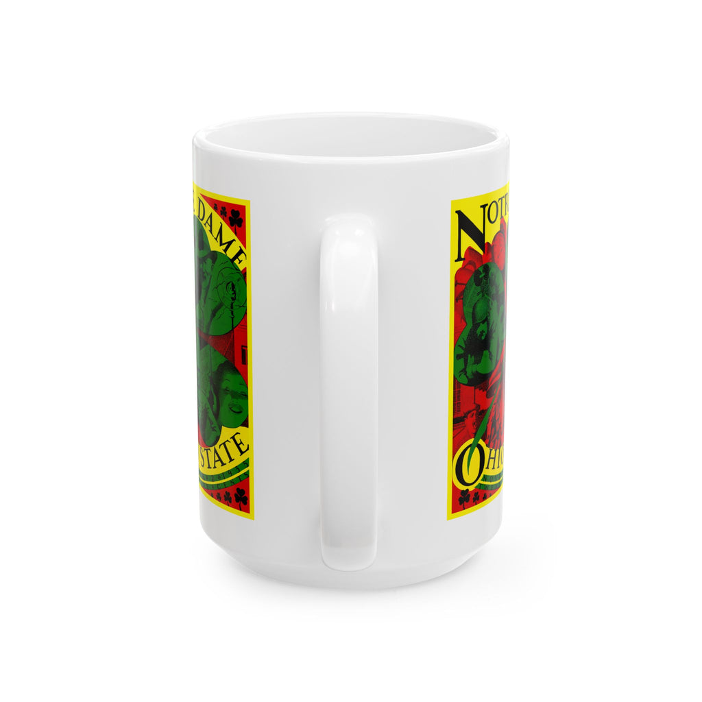 Vintage Football Ceramic Mug, 1935 Notre Dame-Ohio State Cup, Sports Fan Gift, Game Day Coffee Mug, Football Lover Gift, Football